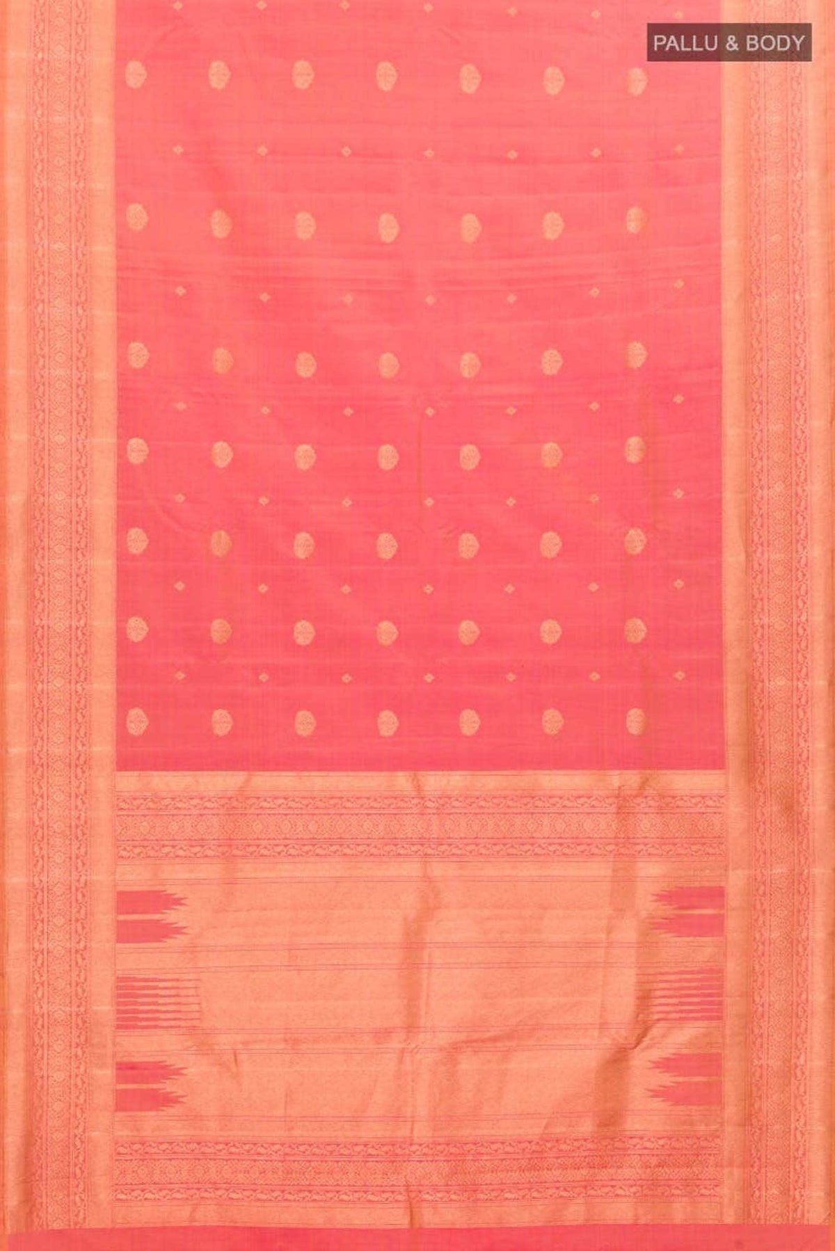 Lasya-Pink with Yellow Dual Tone Kanchipuram Silk Saree