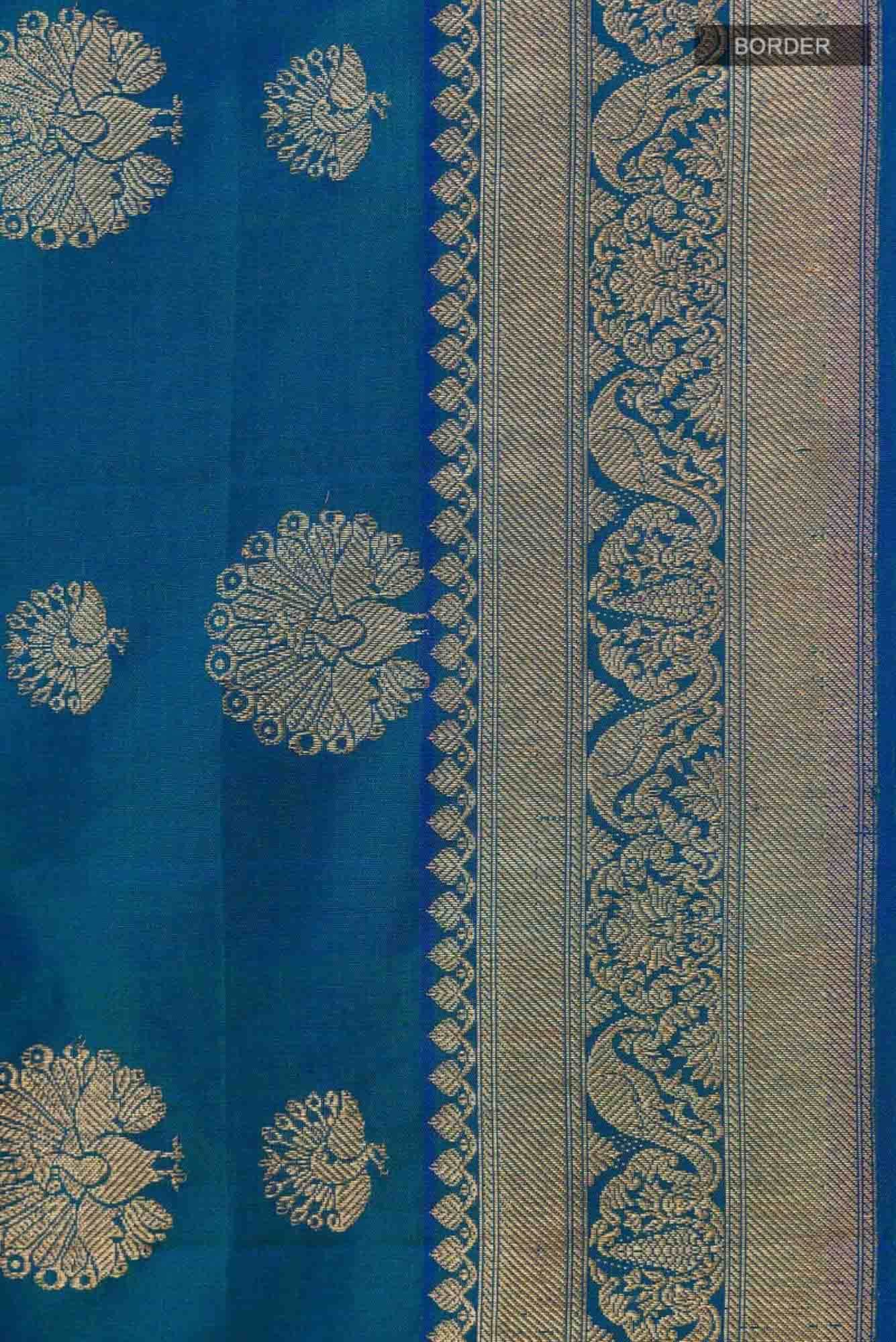 Radhika-Blue Kanchipuram Silk Saree