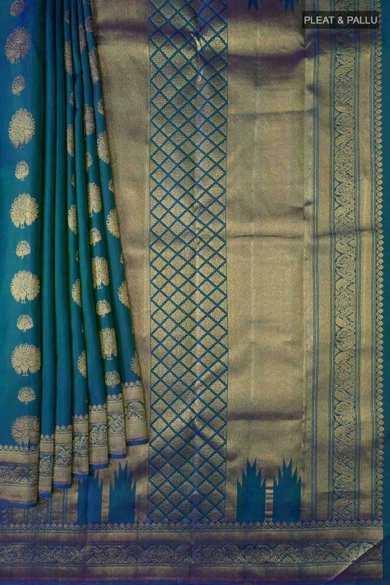Radhika-Blue Kanchipuram Silk Saree