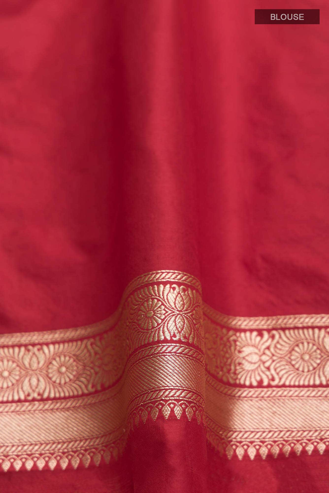 Priyasambad-Red Banarasi Silk Saree