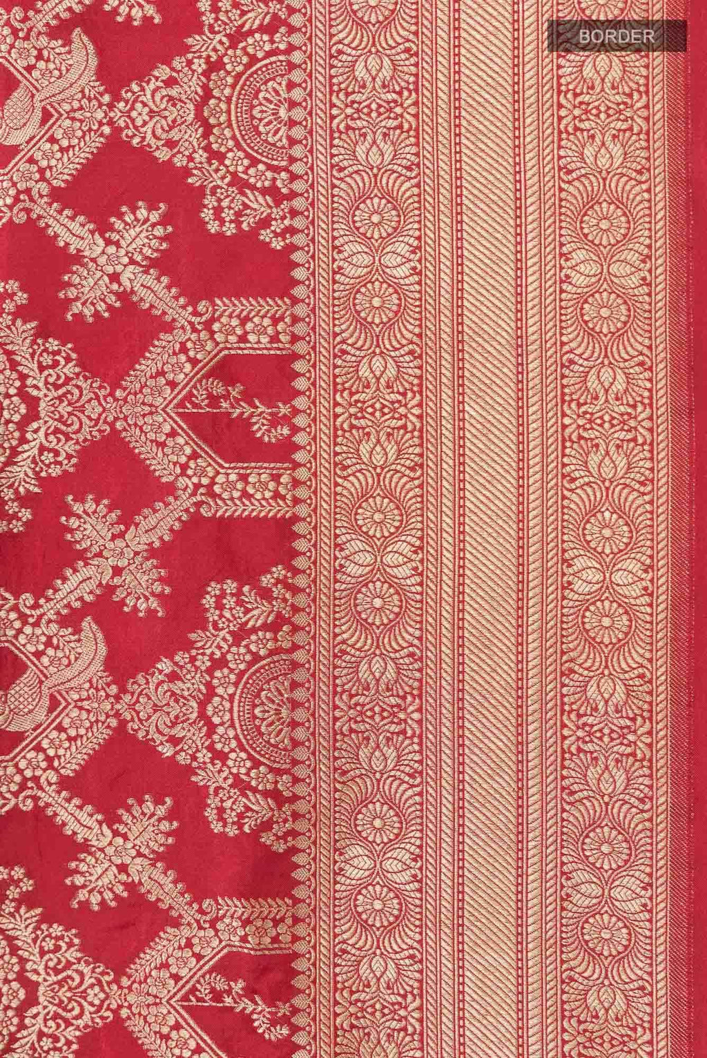 Priyasambad-Red Banarasi Silk Saree