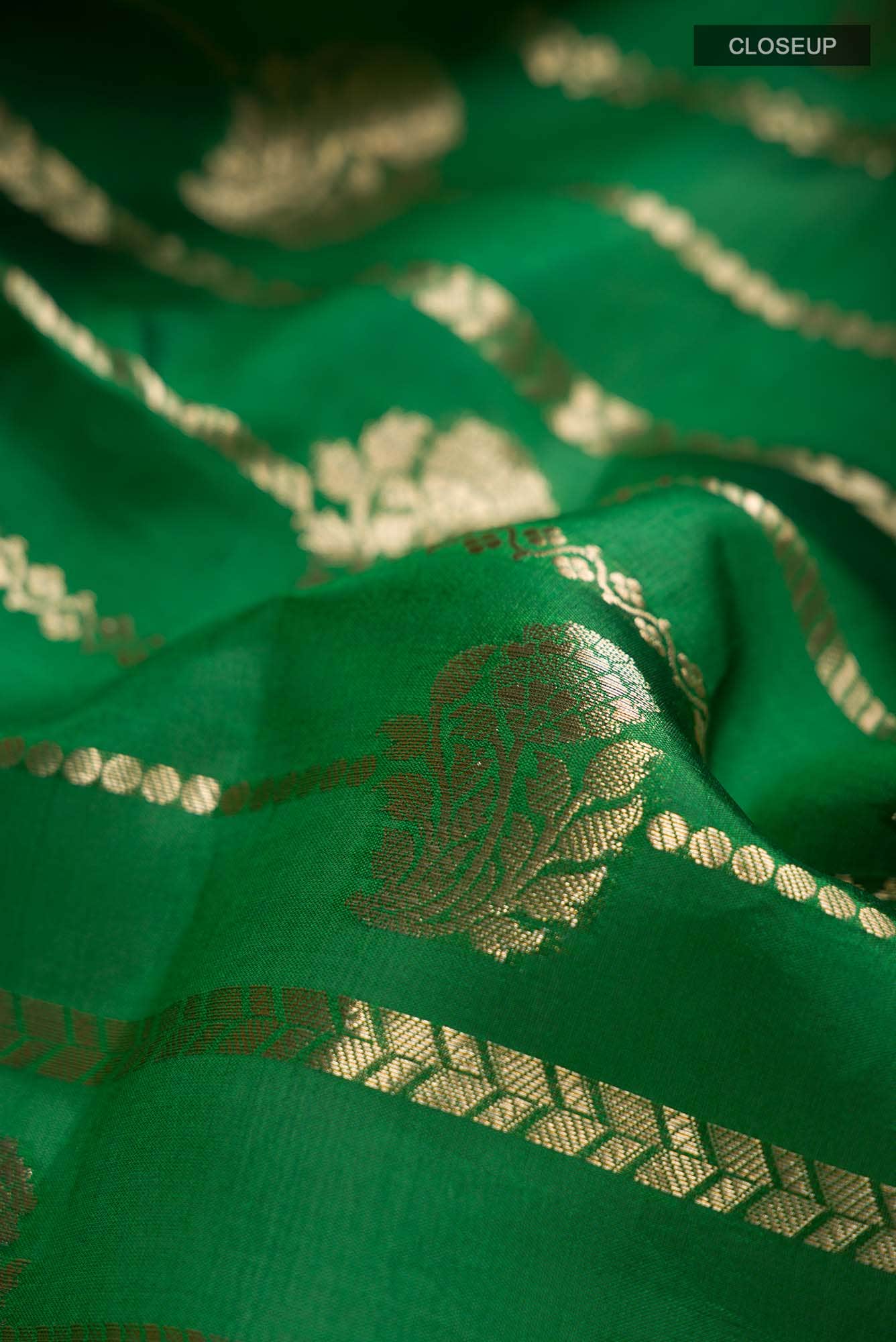 Green Banarasi Silk Saree