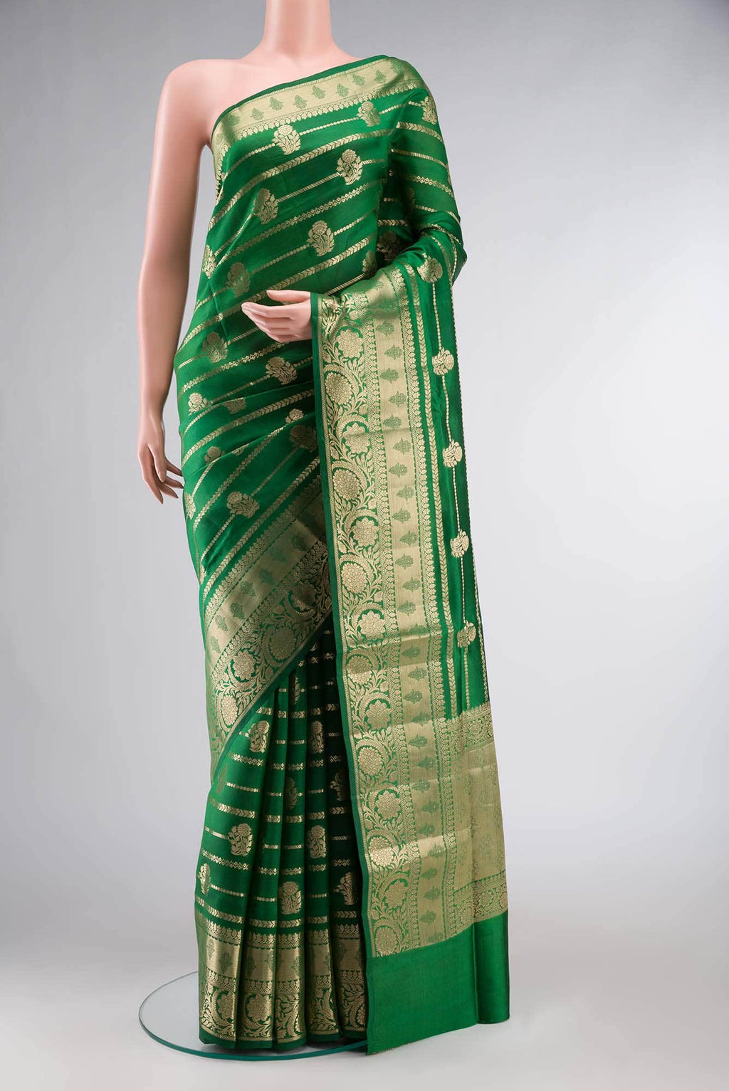 Green Banarasi Silk Saree