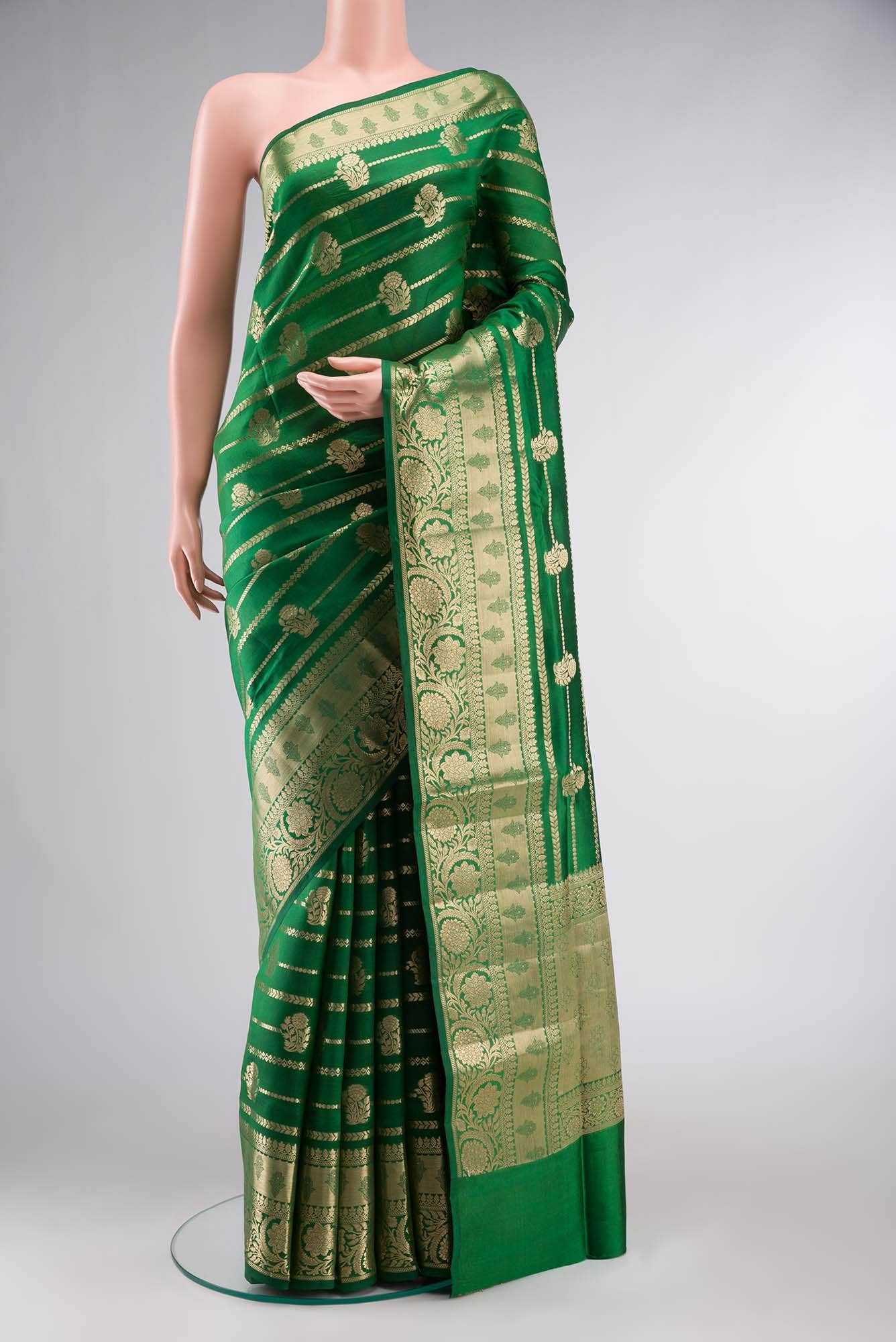 Green Banarasi Silk Saree