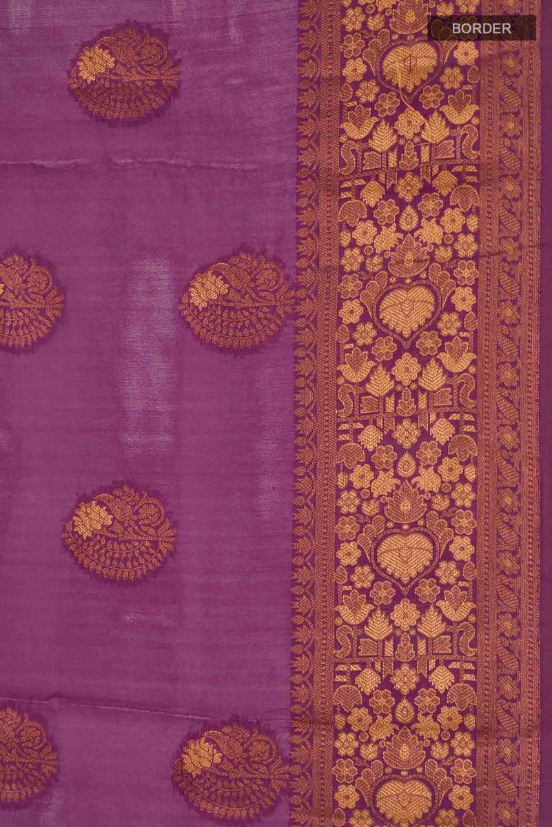 Purple Banarasi Silk Saree