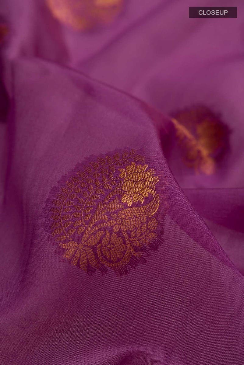 Purple Banarasi Silk Saree