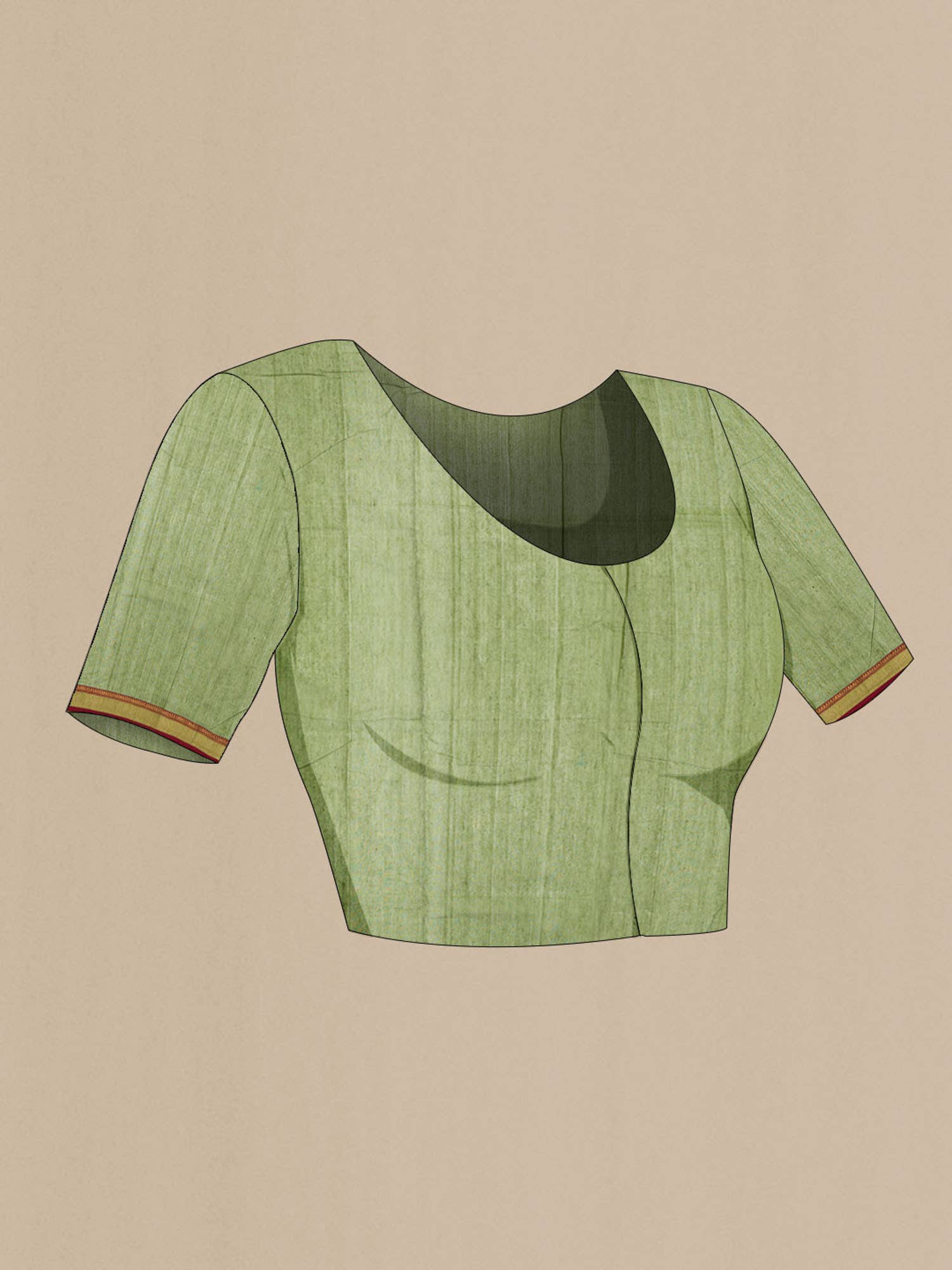 Green Chanderi Silk Cotton Saree
