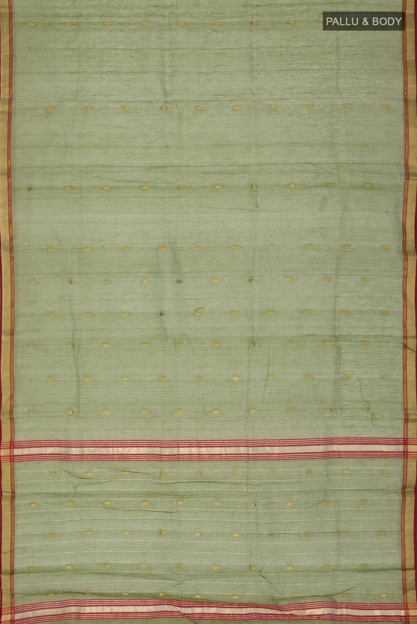 Green Chanderi Silk Cotton Saree