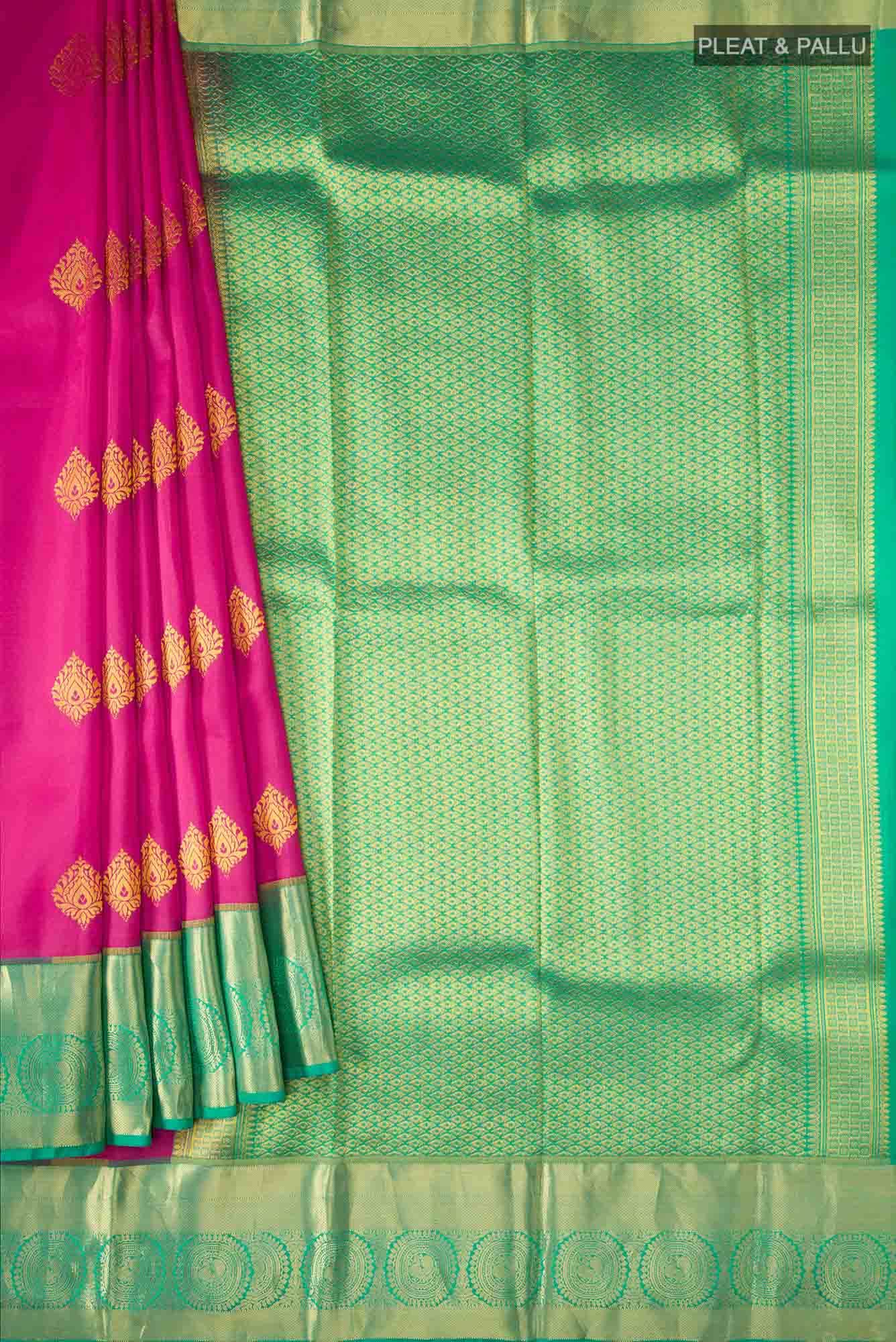 Pink Blended Kanchipuram Silk Saree