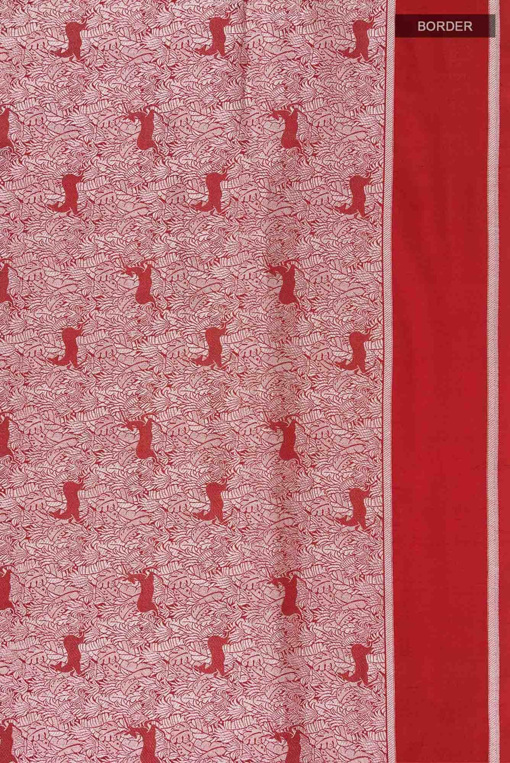 Prance-Red Banarasi Silk Saree