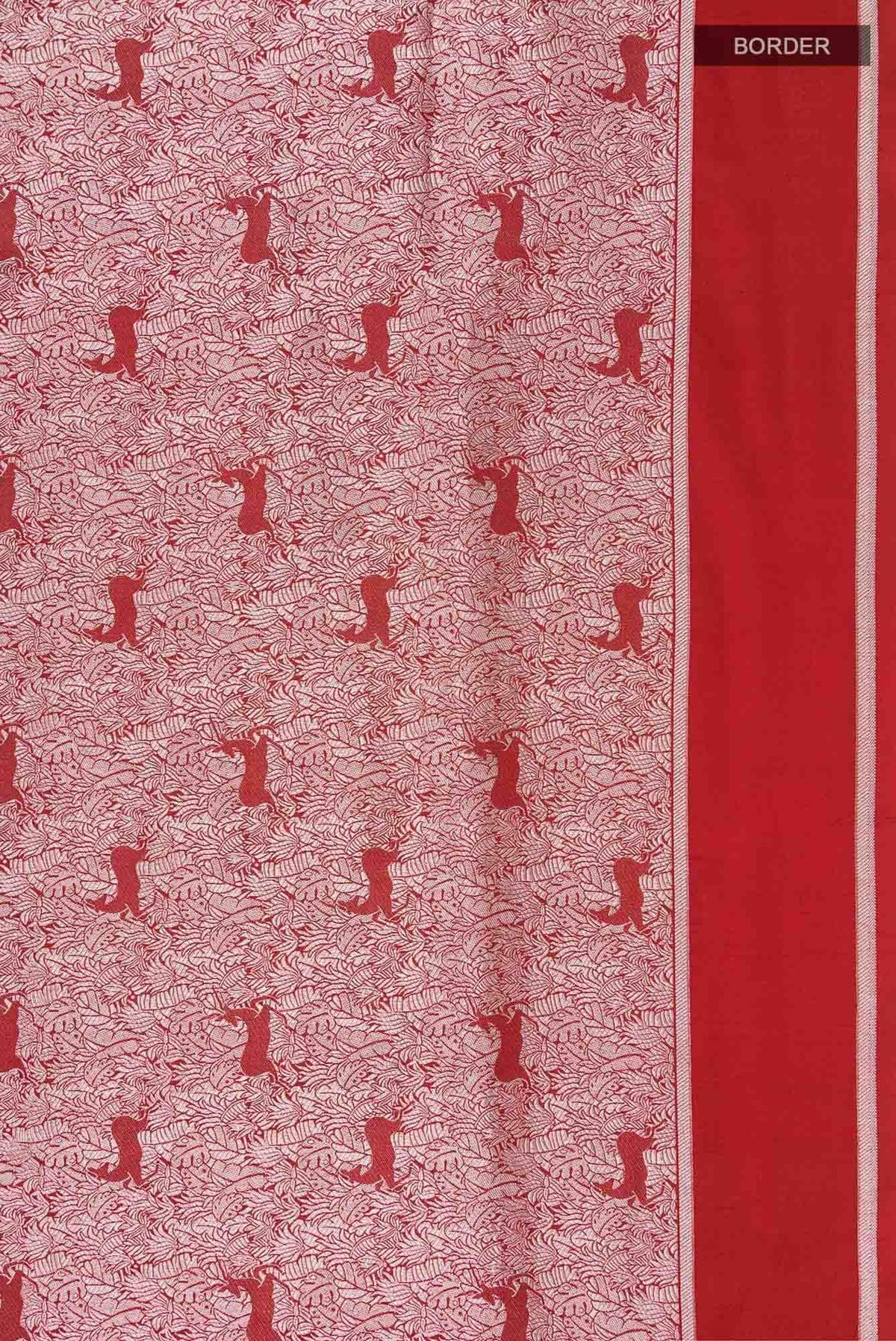 Prance-Red Banarasi Silk Saree