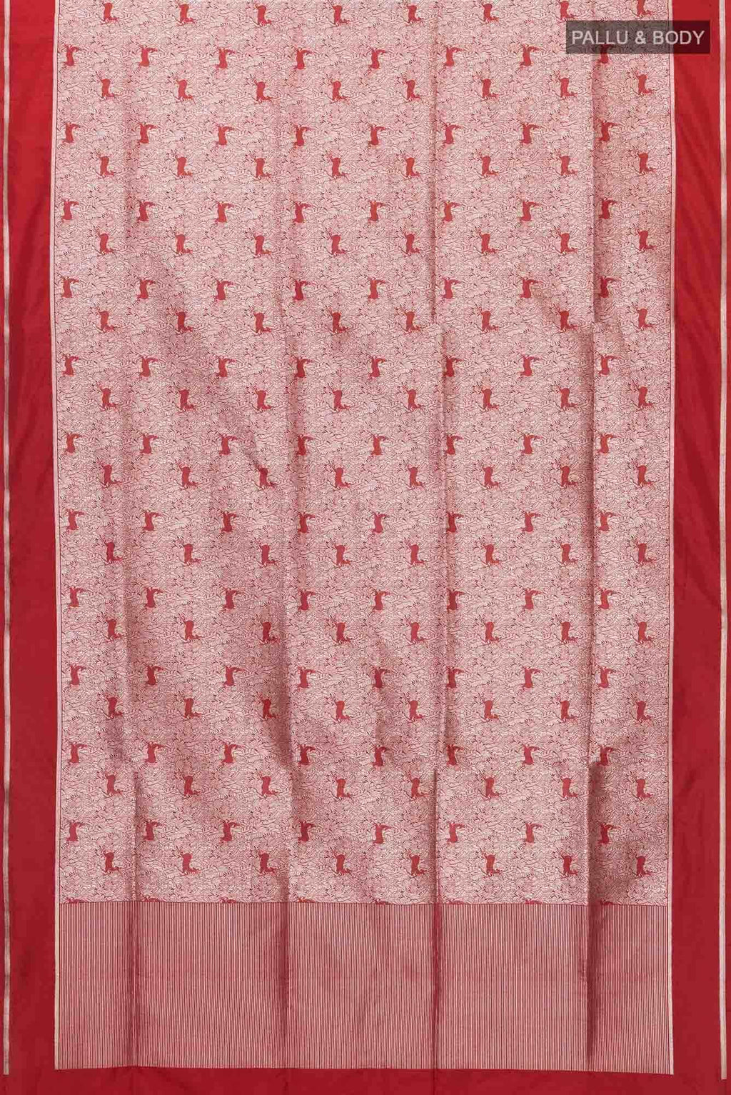 Prance-Red Banarasi Silk Saree