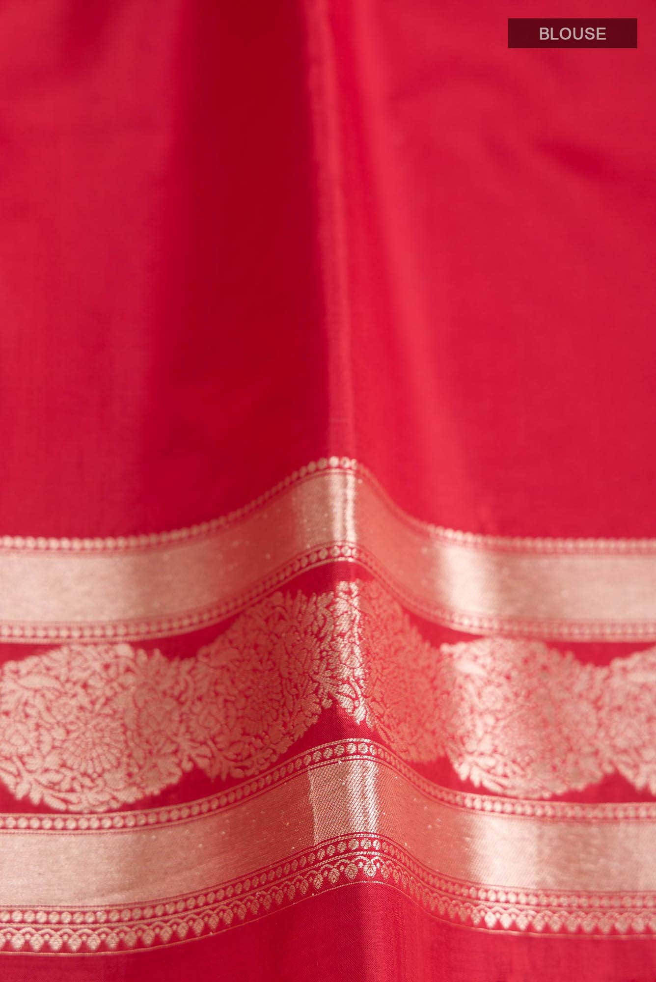Bhagyavati-Red Banarasi Silk Saree