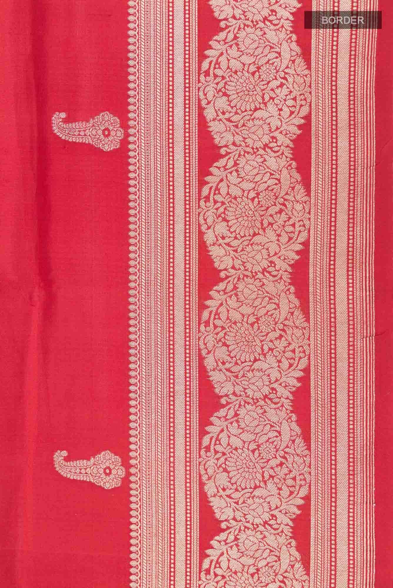 Bhagyavati-Red Banarasi Silk Saree