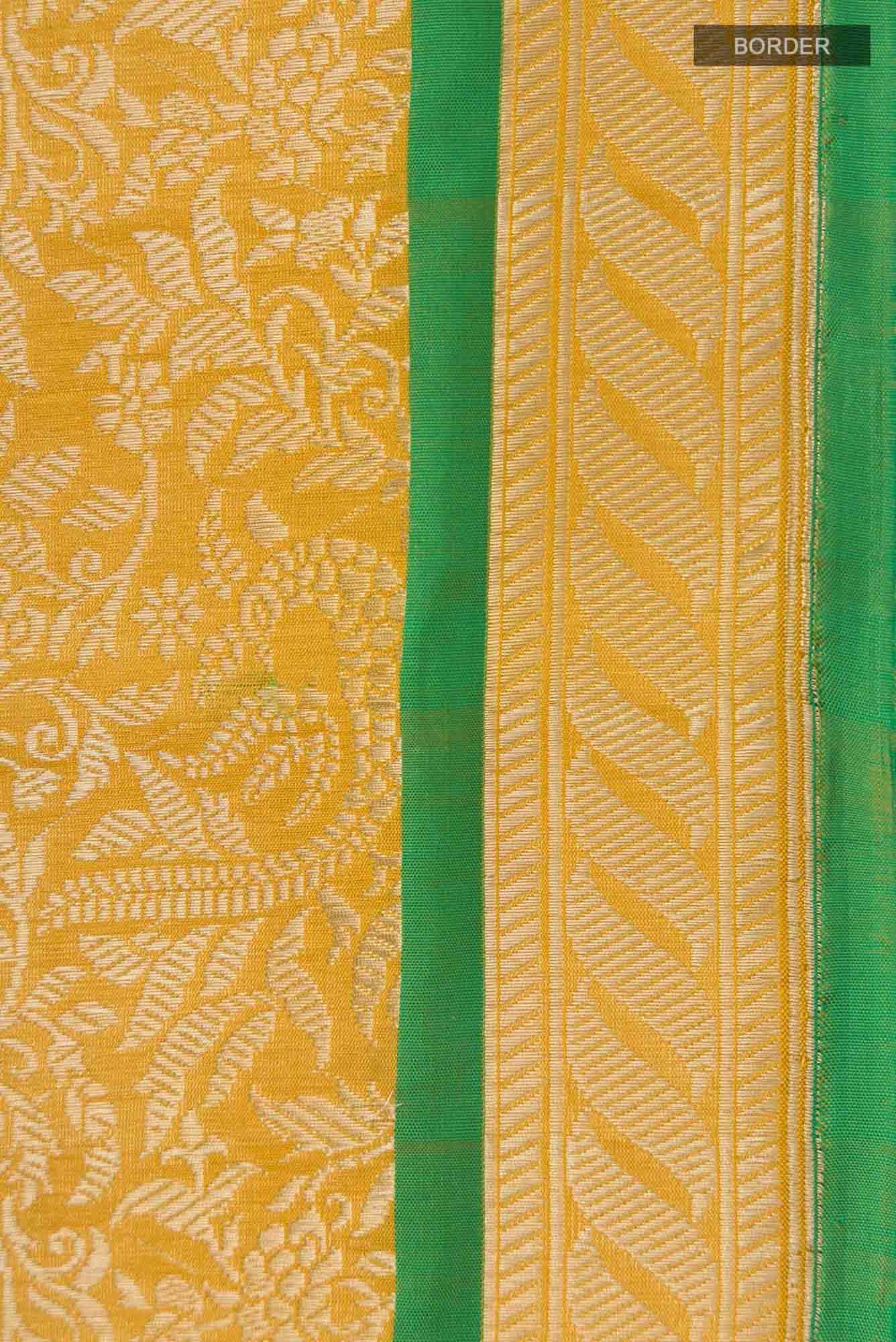 Gazal-Yellow Banarasi Silk Saree