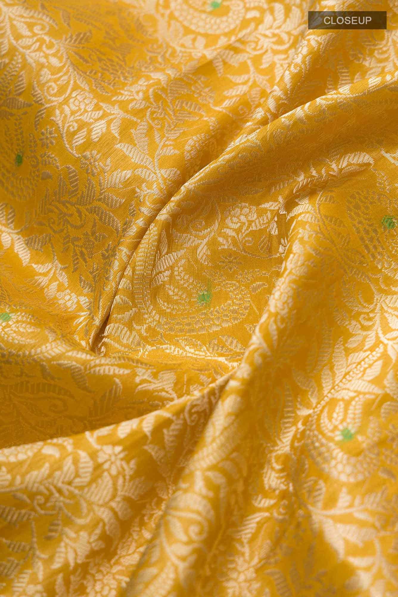 Gazal-Yellow Banarasi Silk Saree