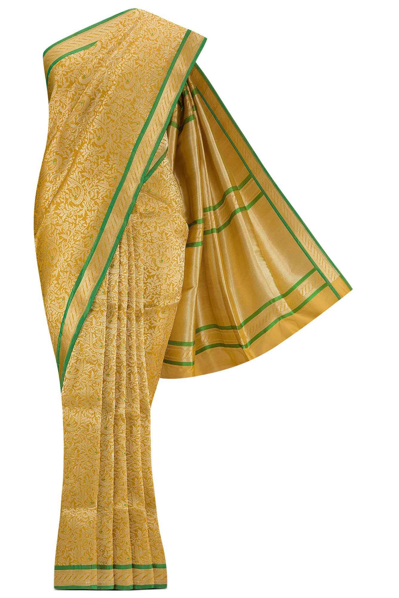 Gazal-Yellow Banarasi Silk Saree