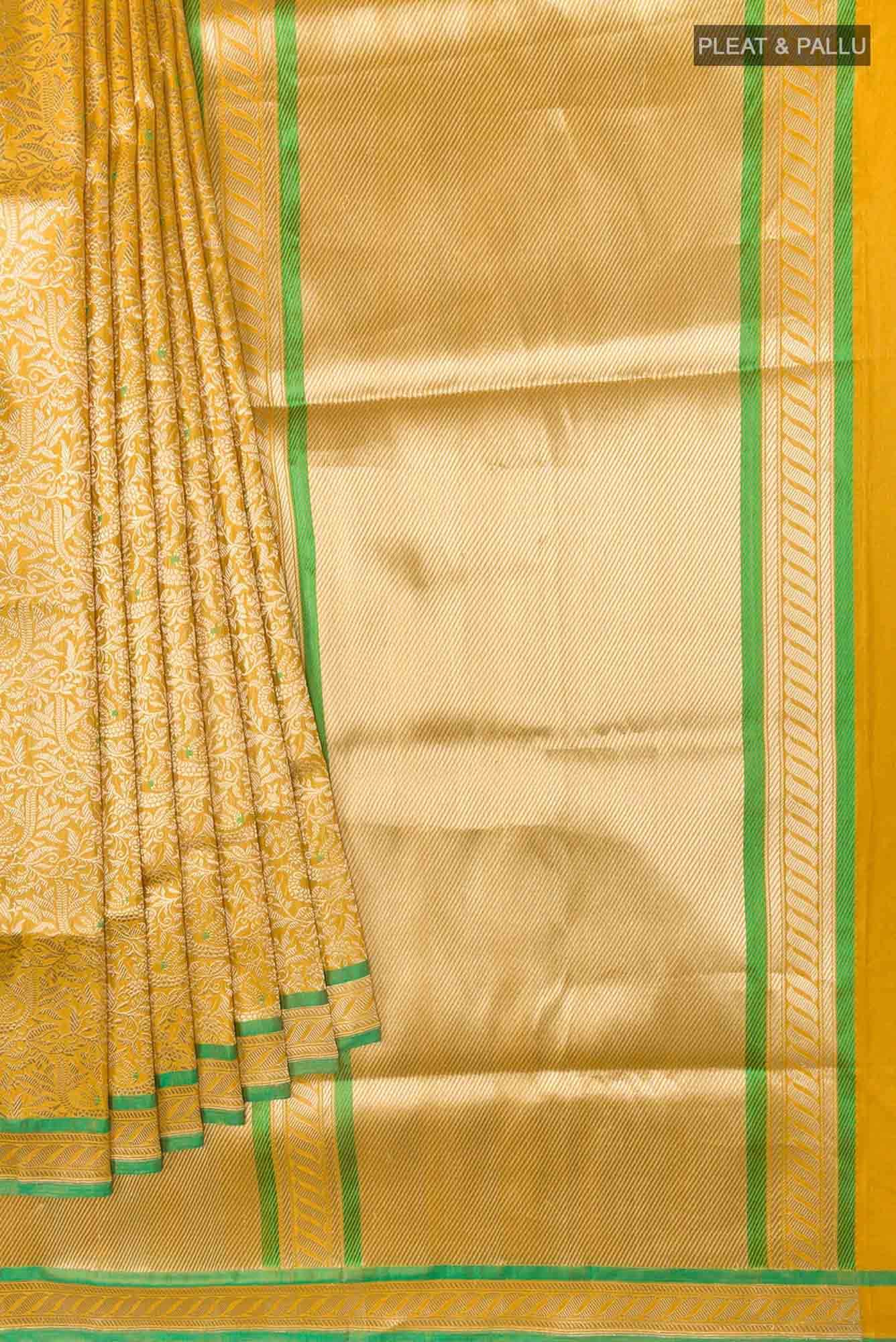 Gazal-Yellow Banarasi Silk Saree