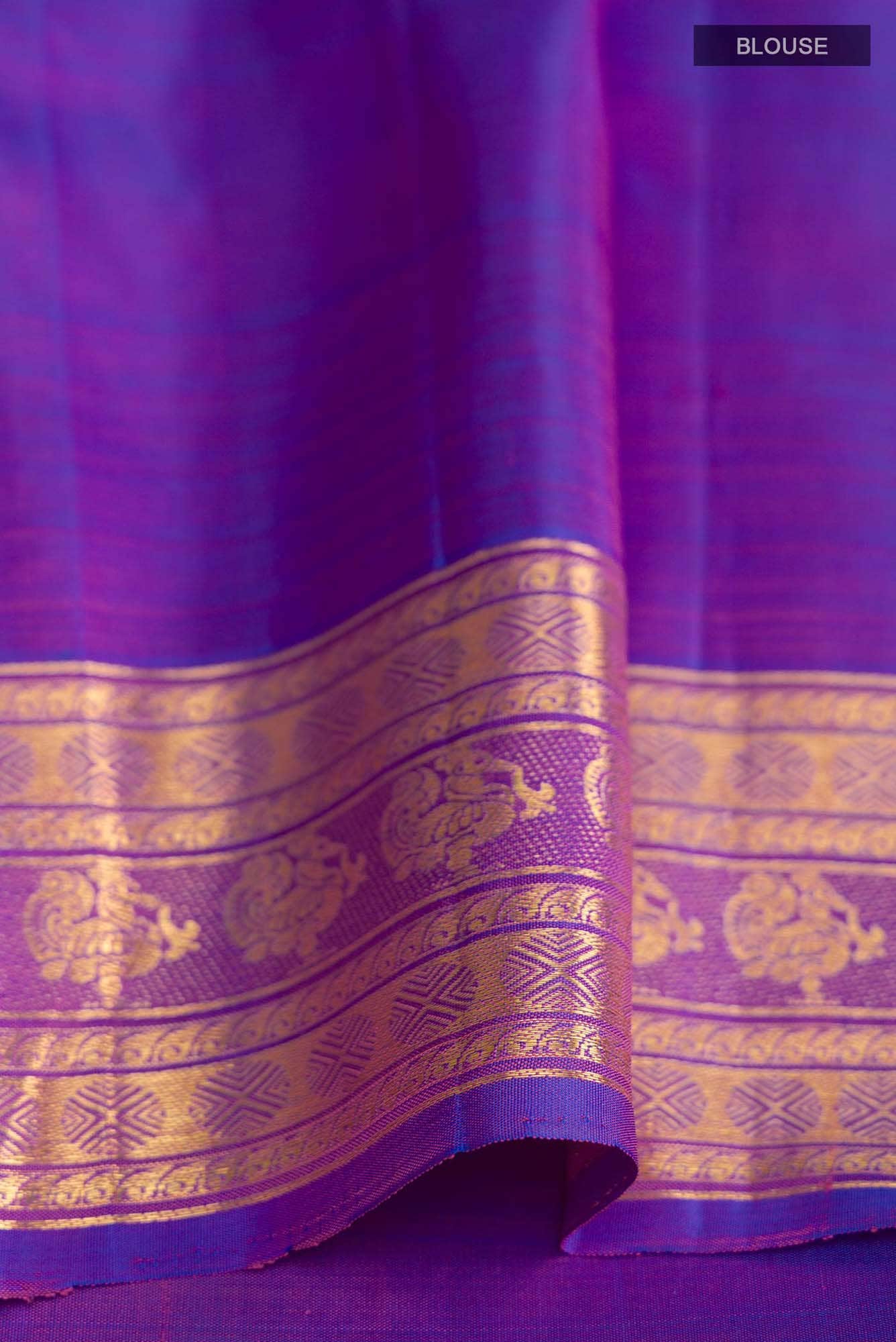Anudhyana-Purple with Pink Dual Tone Kanchipuram Silk Saree