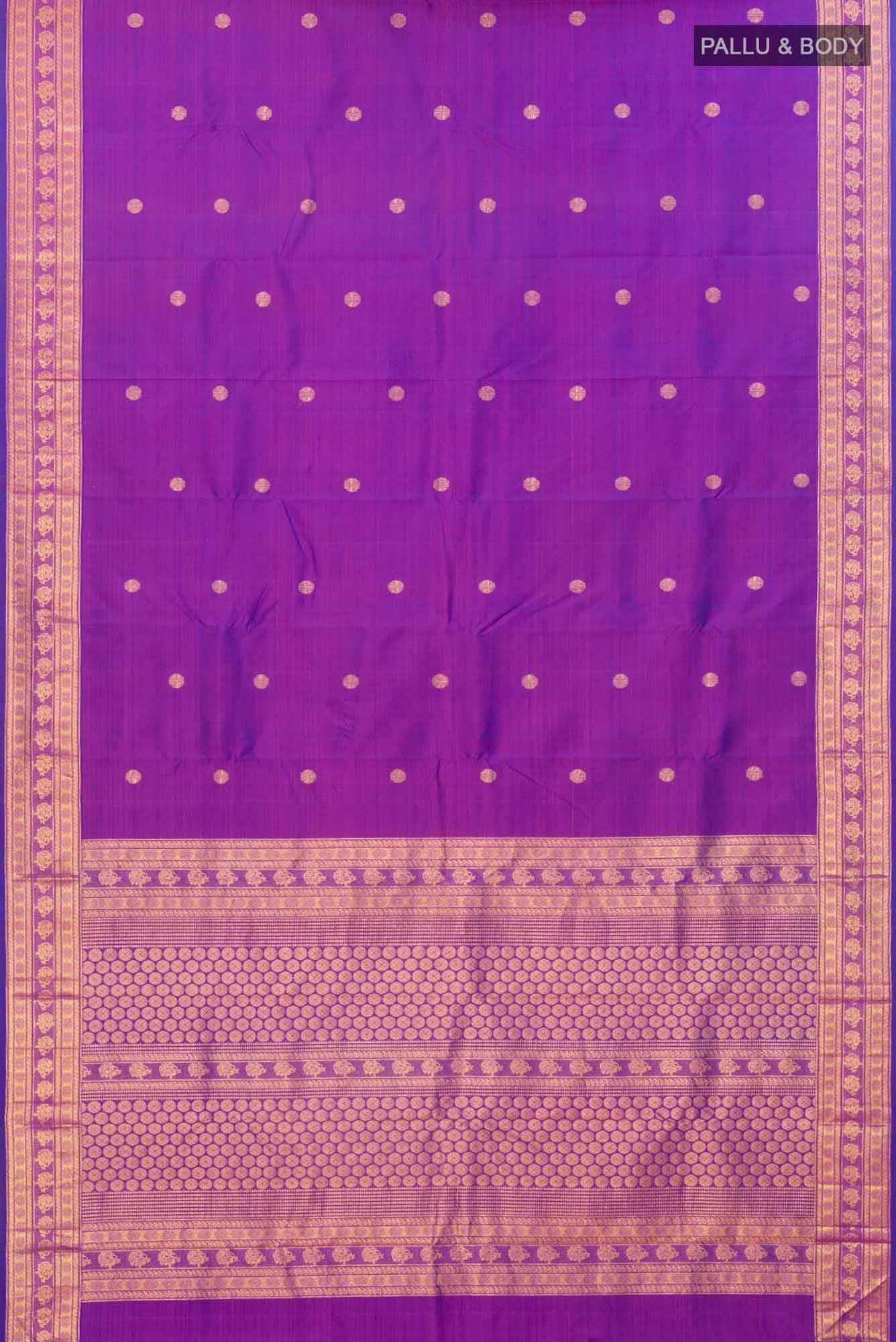 Anudhyana-Purple with Pink Dual Tone Kanchipuram Silk Saree