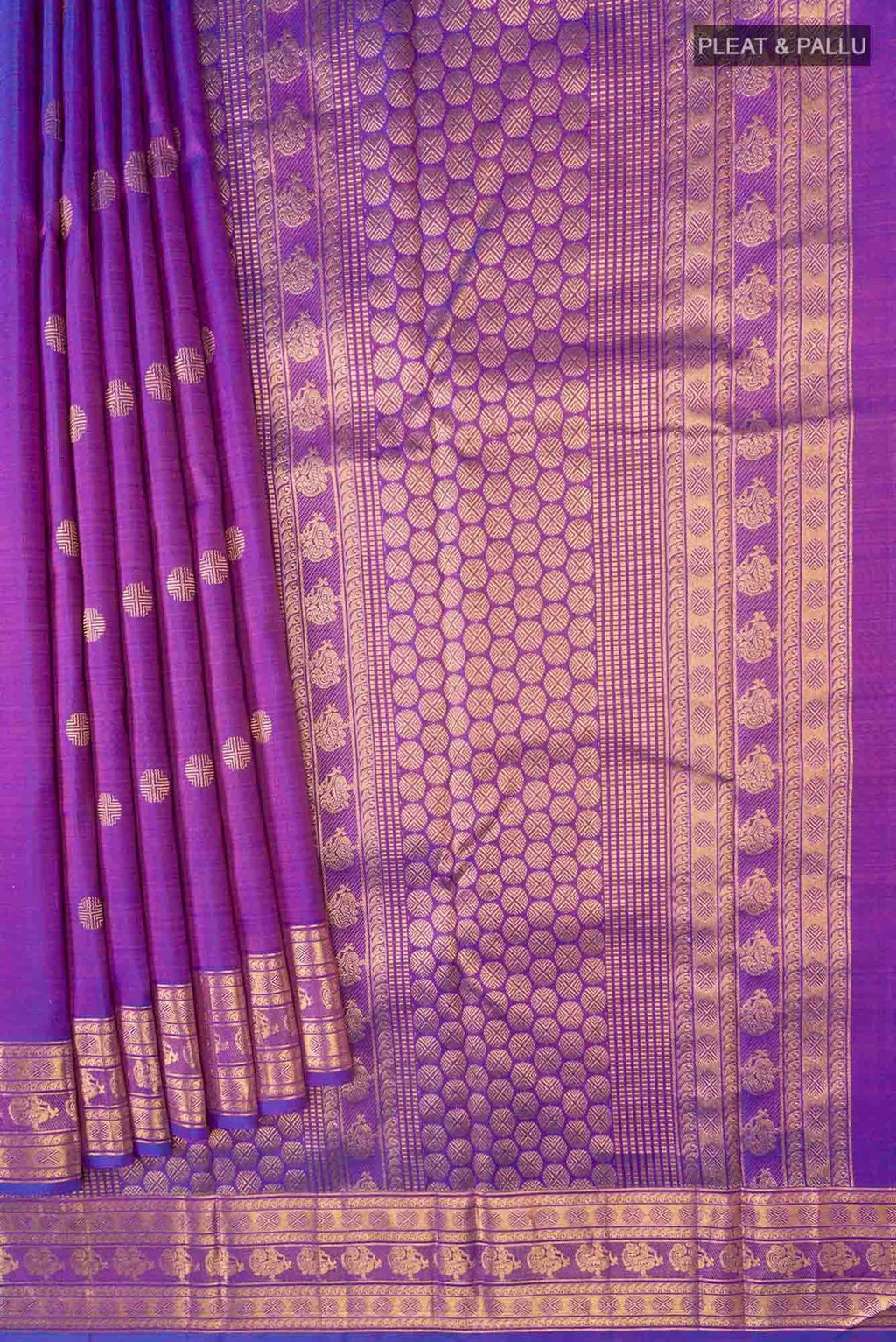 Anudhyana-Purple with Pink Dual Tone Kanchipuram Silk Saree