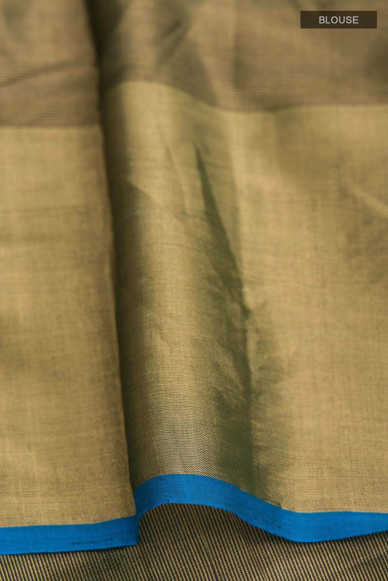 Green Chanderi Tissue Silk Cotton Saree
