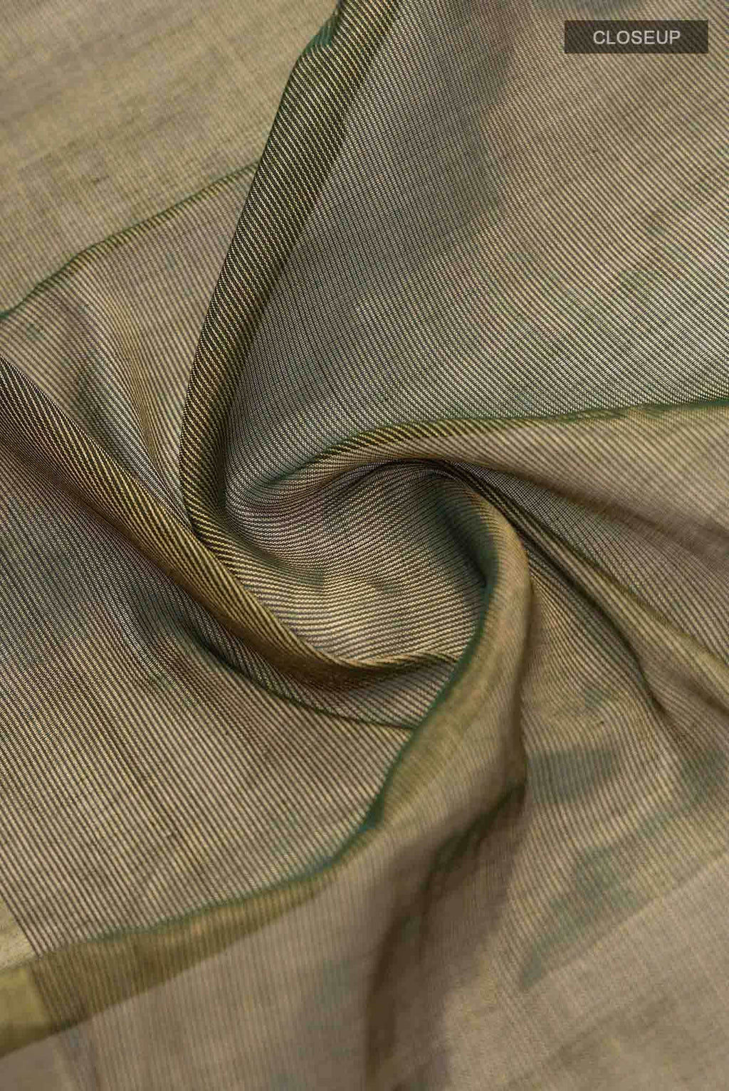 Green Chanderi Tissue Silk Cotton Saree