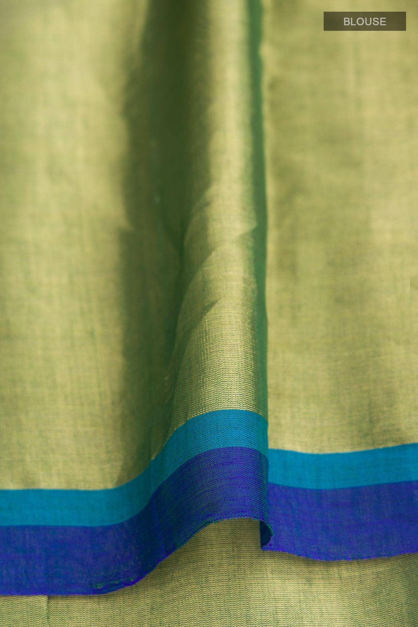 Green Chanderi Tissue Silk Cotton Saree