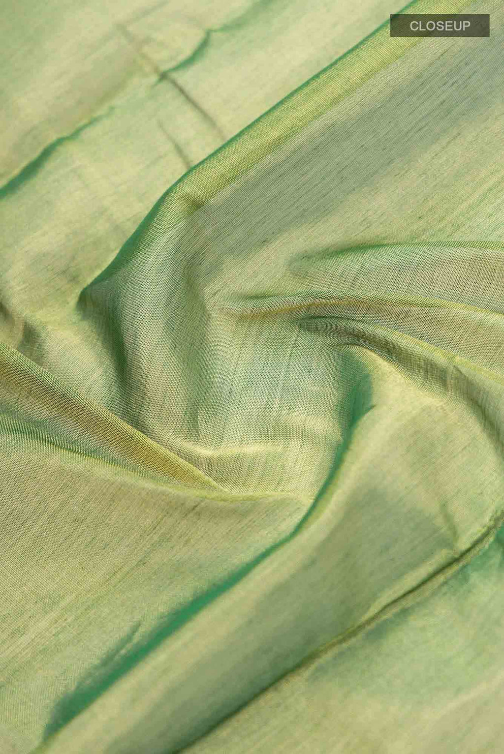 Green Chanderi Tissue Silk Cotton Saree