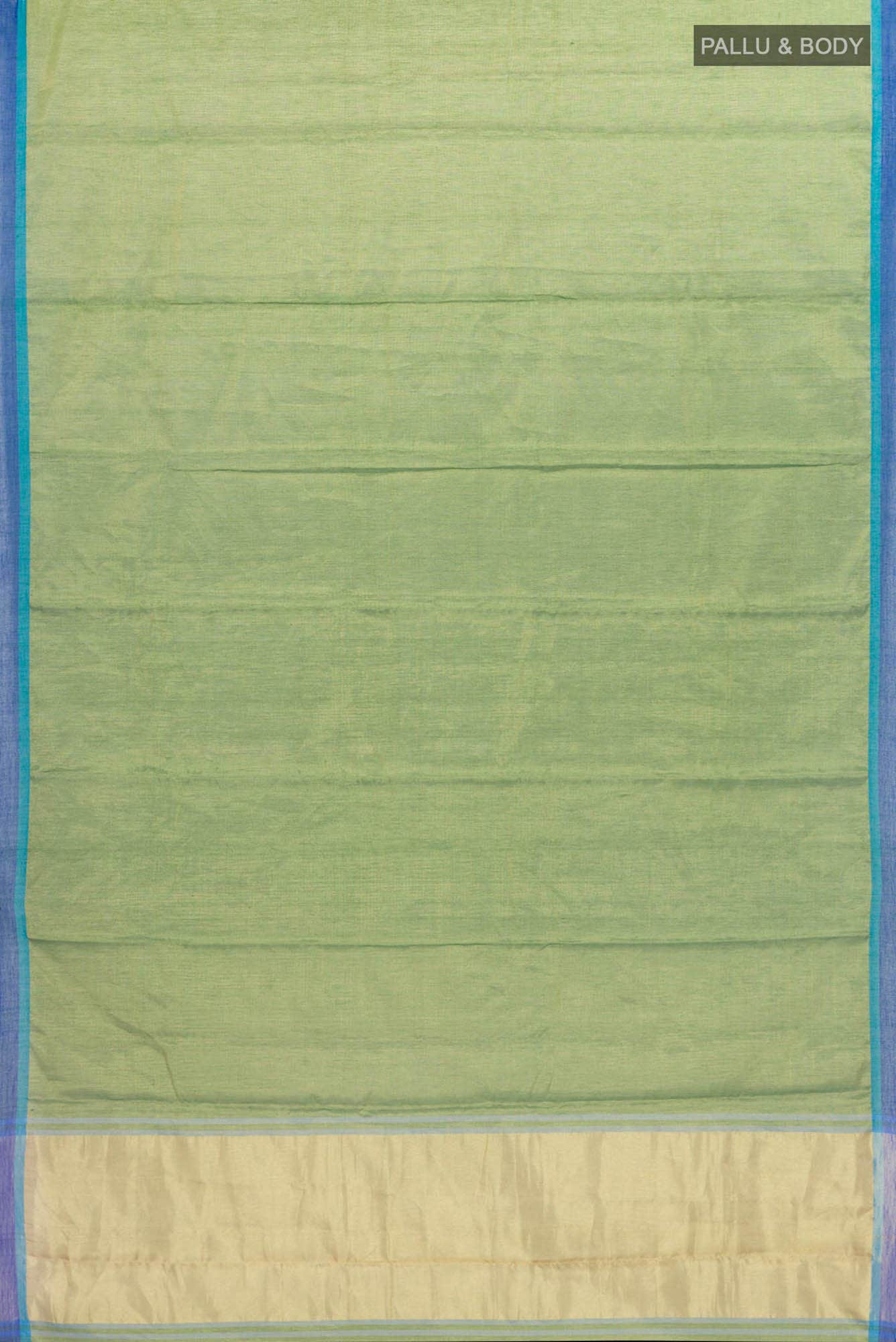 Green Chanderi Tissue Silk Cotton Saree