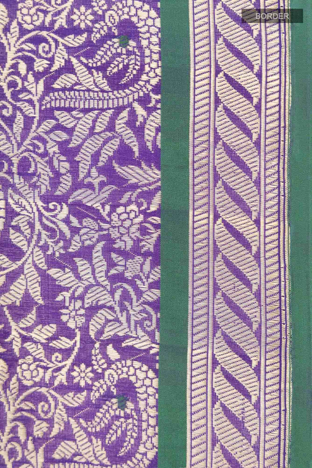 Gazal- Violet Banarasi Silk Saree