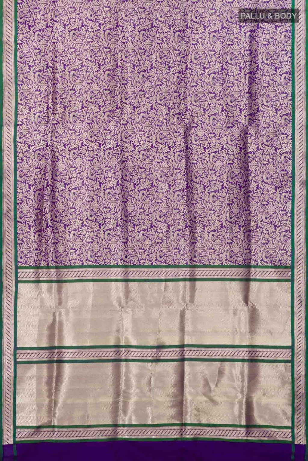 Gazal- Violet Banarasi Silk Saree