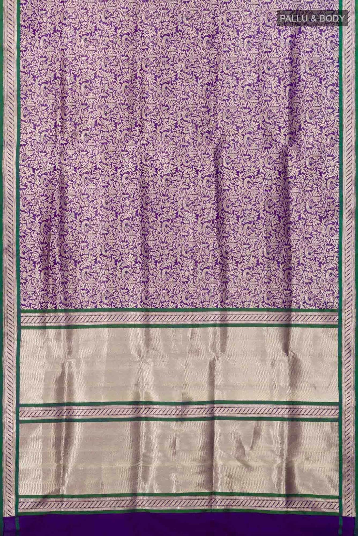 Gazal- Violet Banarasi Silk Saree