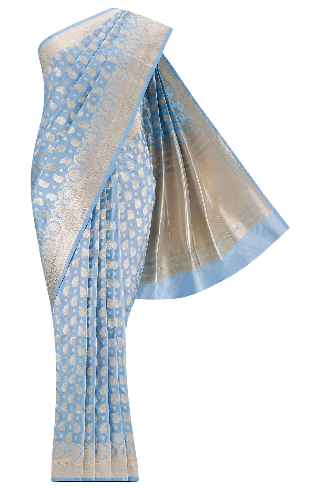 Bhumi-Blue Banarasi Silk Saree