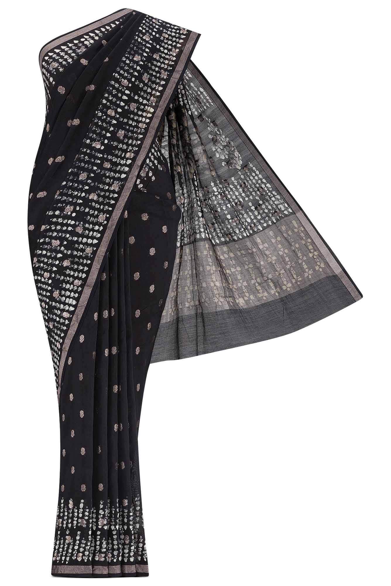 Black Silk Cotton Saree