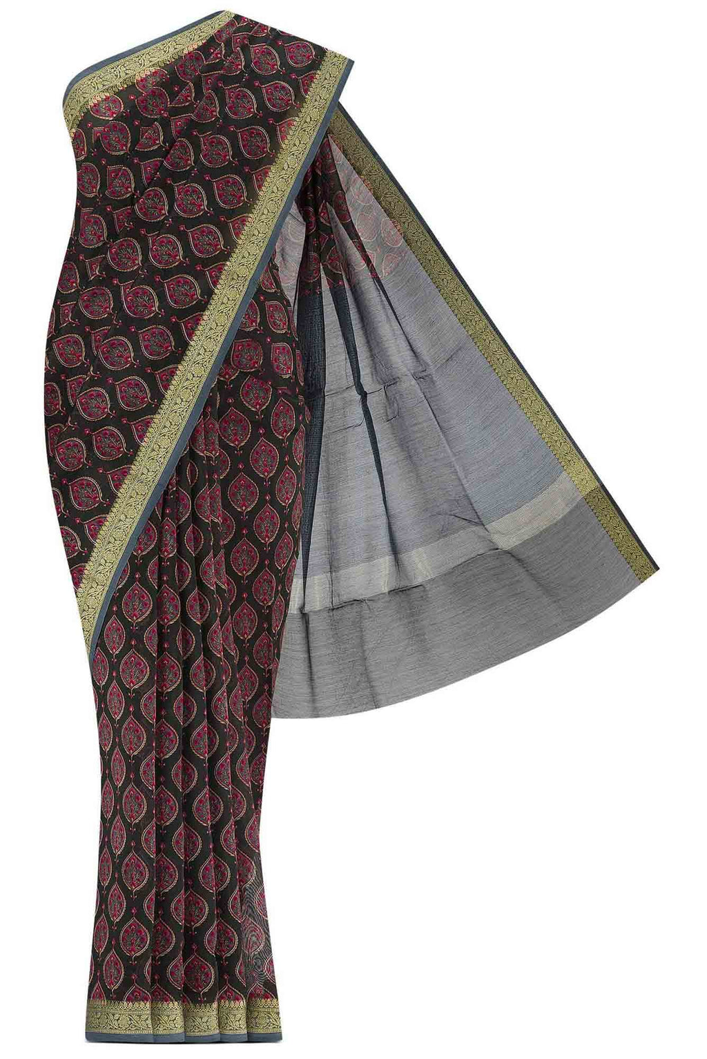 Black Silk Cotton Saree