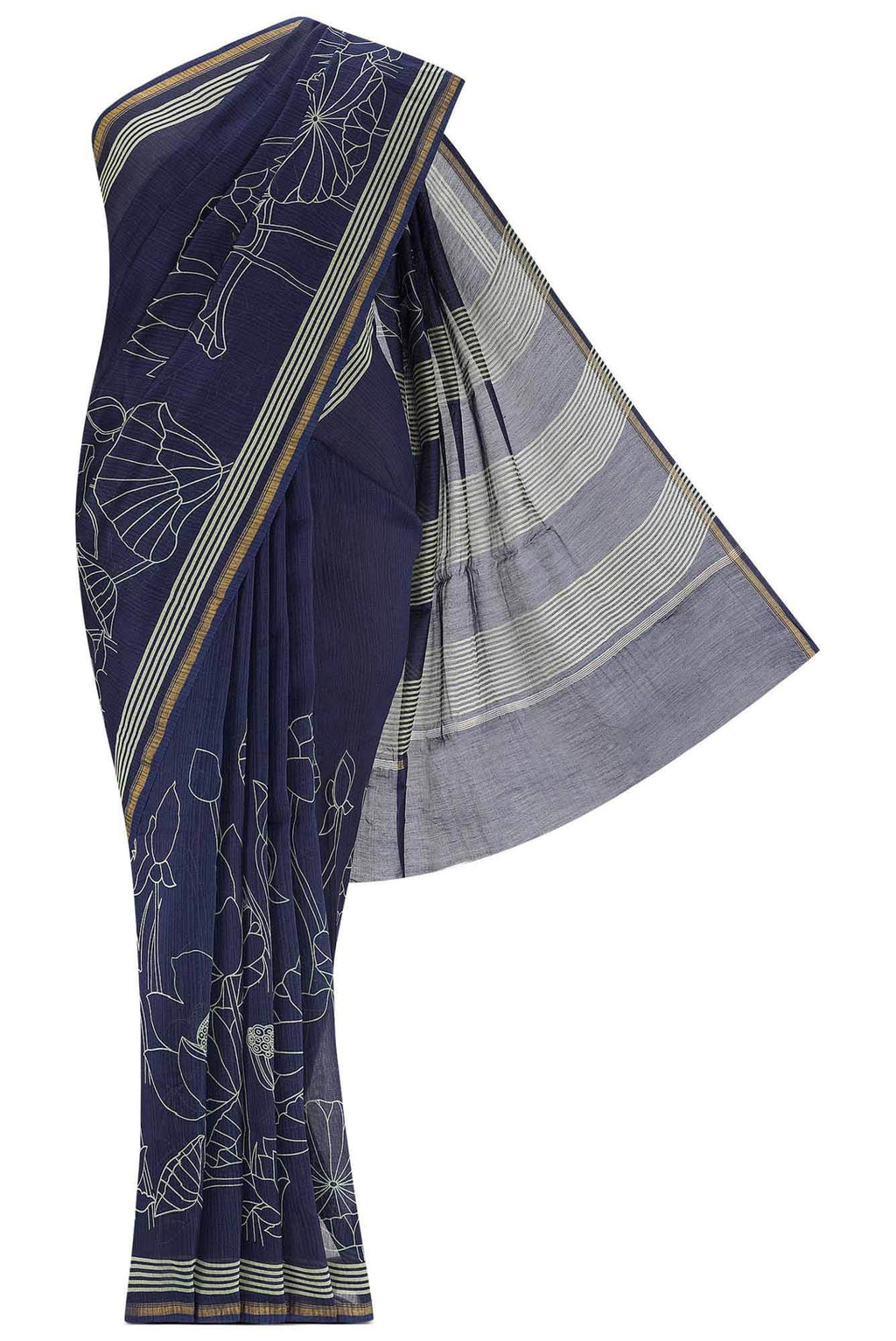 Blue Silk Cotton Saree