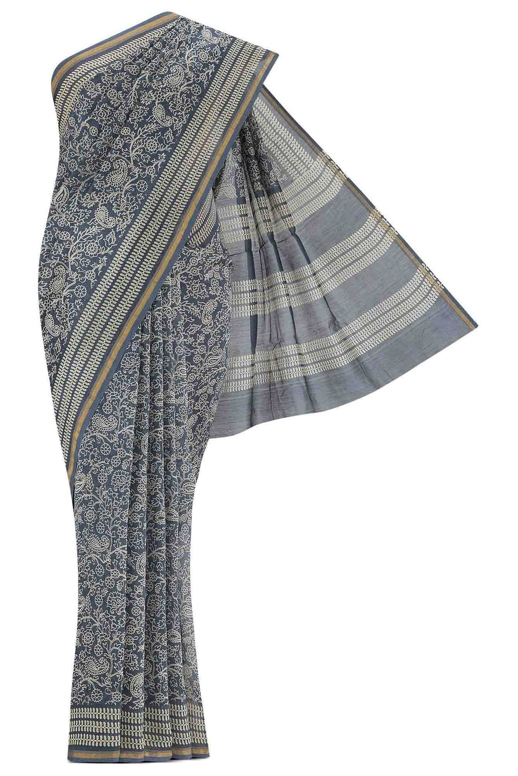 Blue Silk Cotton Saree
