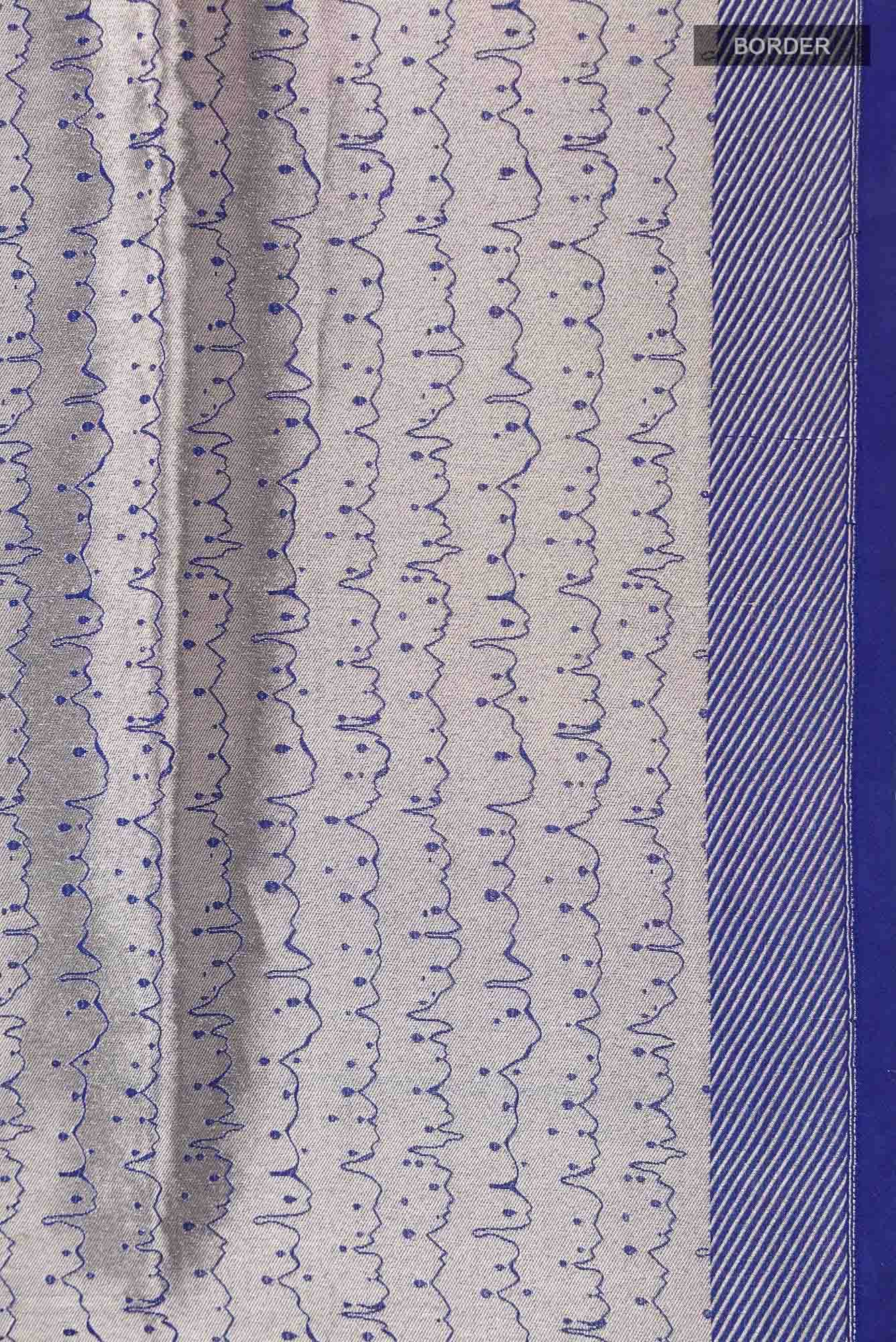 Molten-Blue Banarasi Silk Saree
