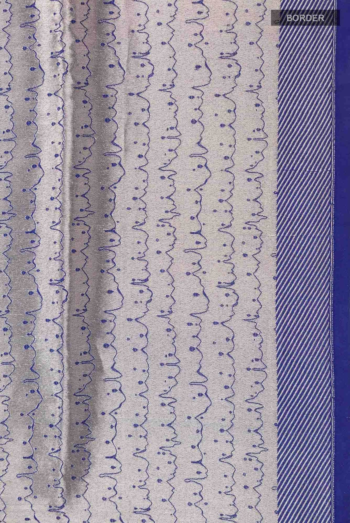 Molten-Blue Banarasi Silk Saree