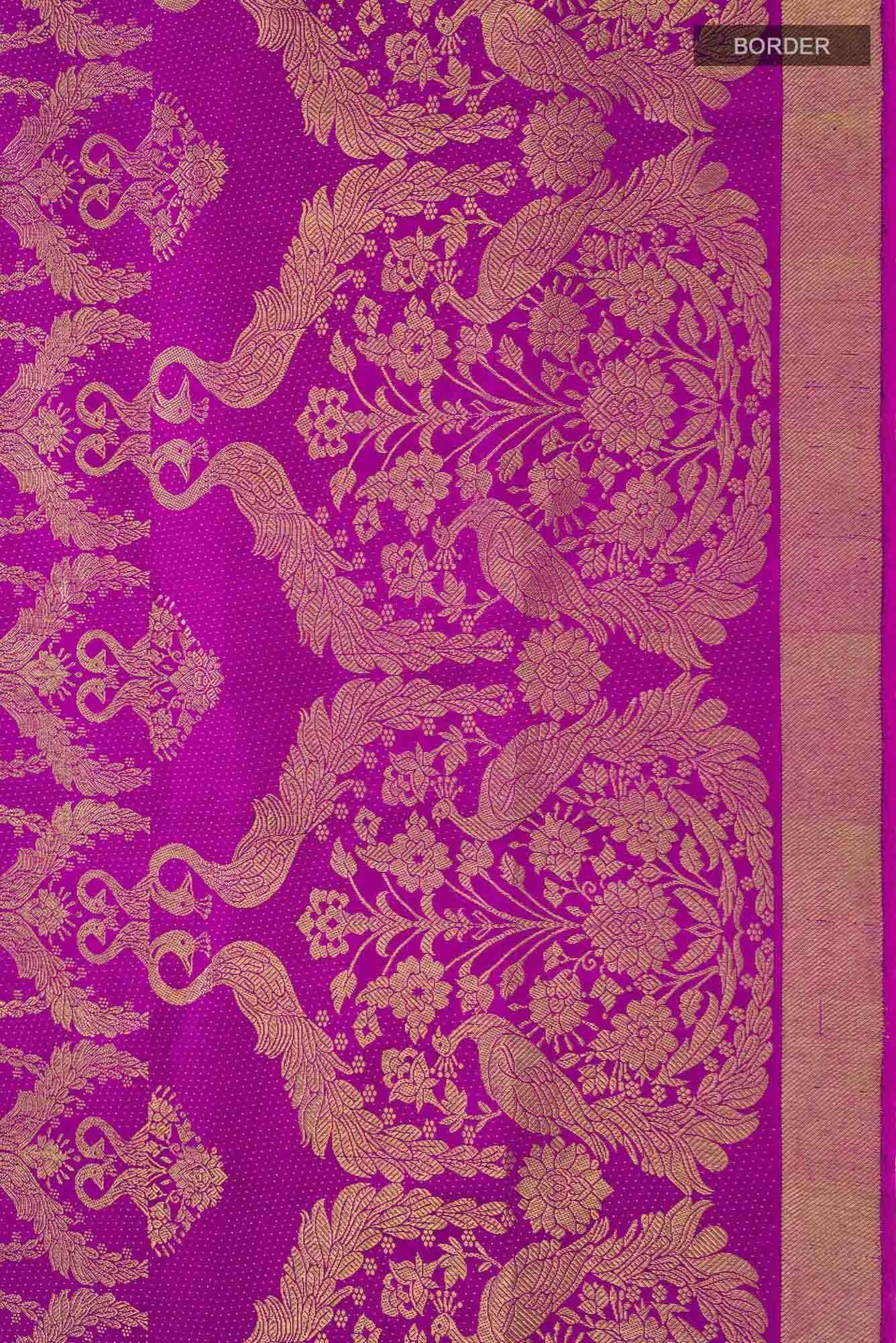 Mayilkan-Magenta Kanchipuram Silk Saree