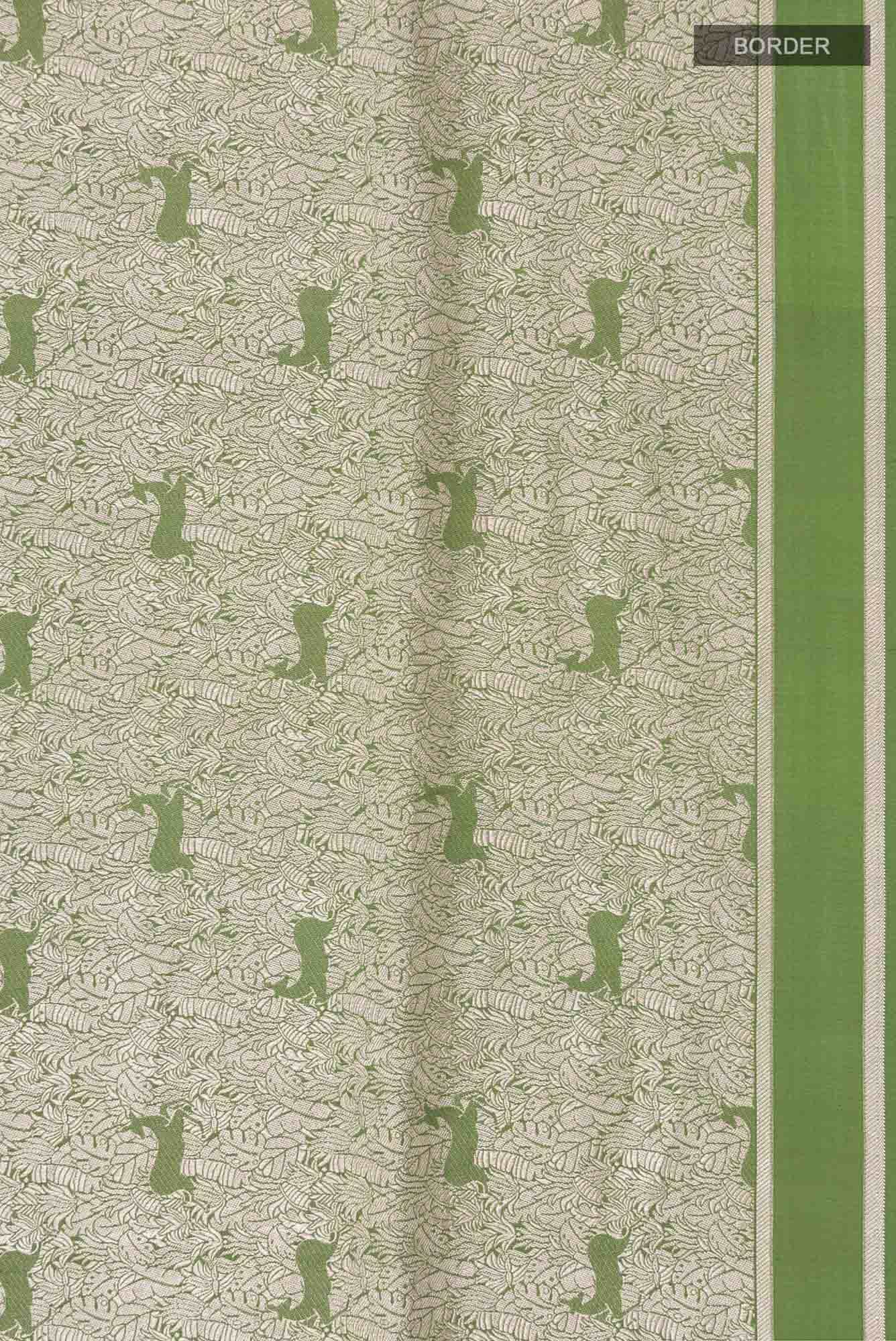 Prance-Green Banarasi Silk Saree
