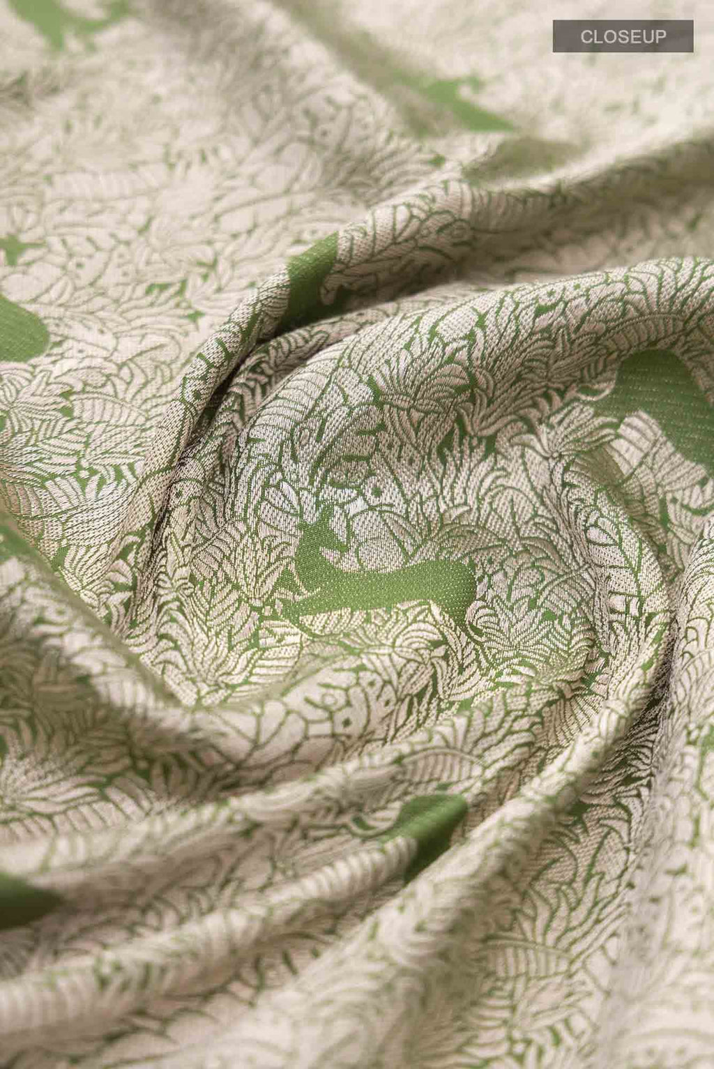 Prance-Green Banarasi Silk Saree
