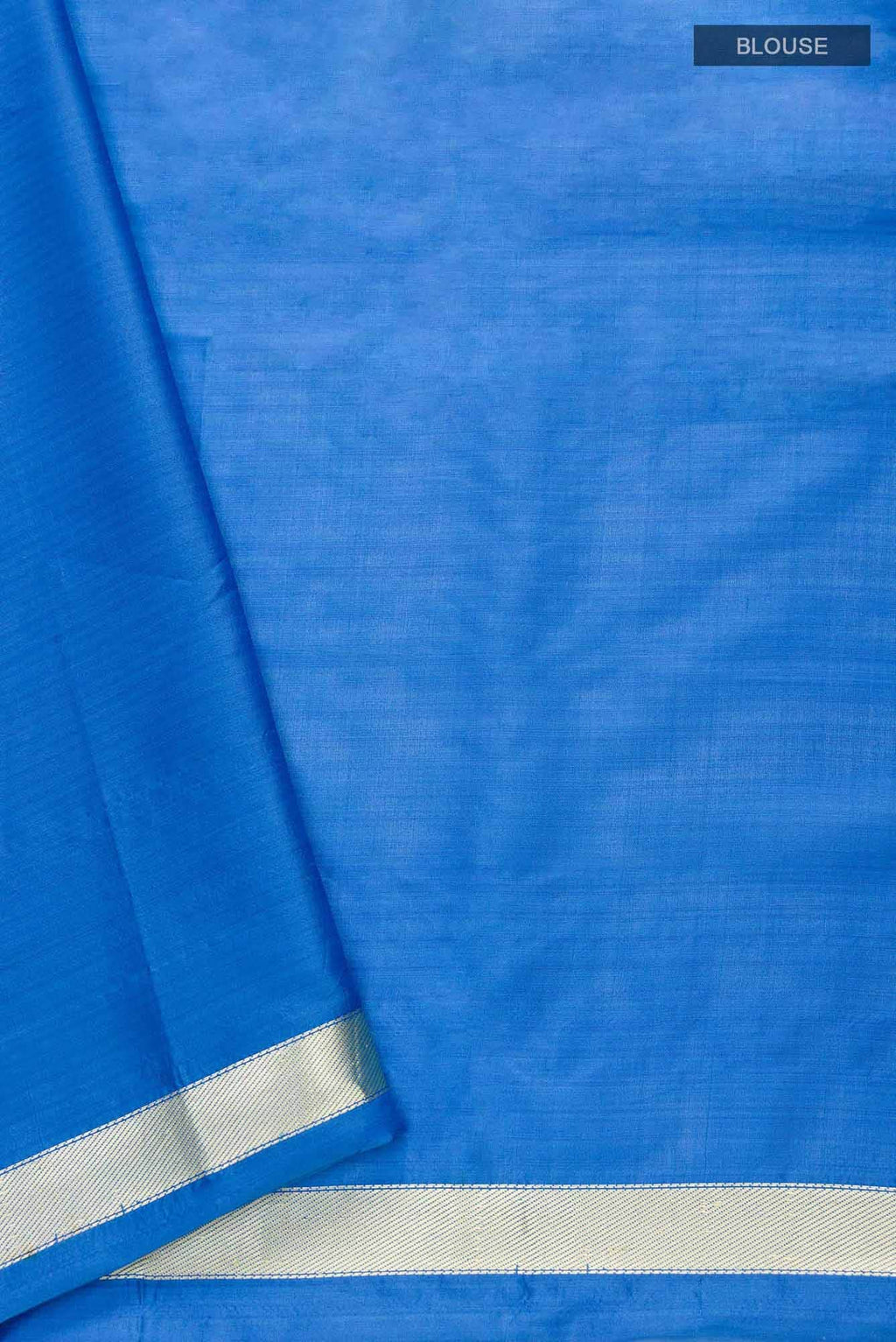 The jeweled Bird-Blue Banarasi Silk Saree