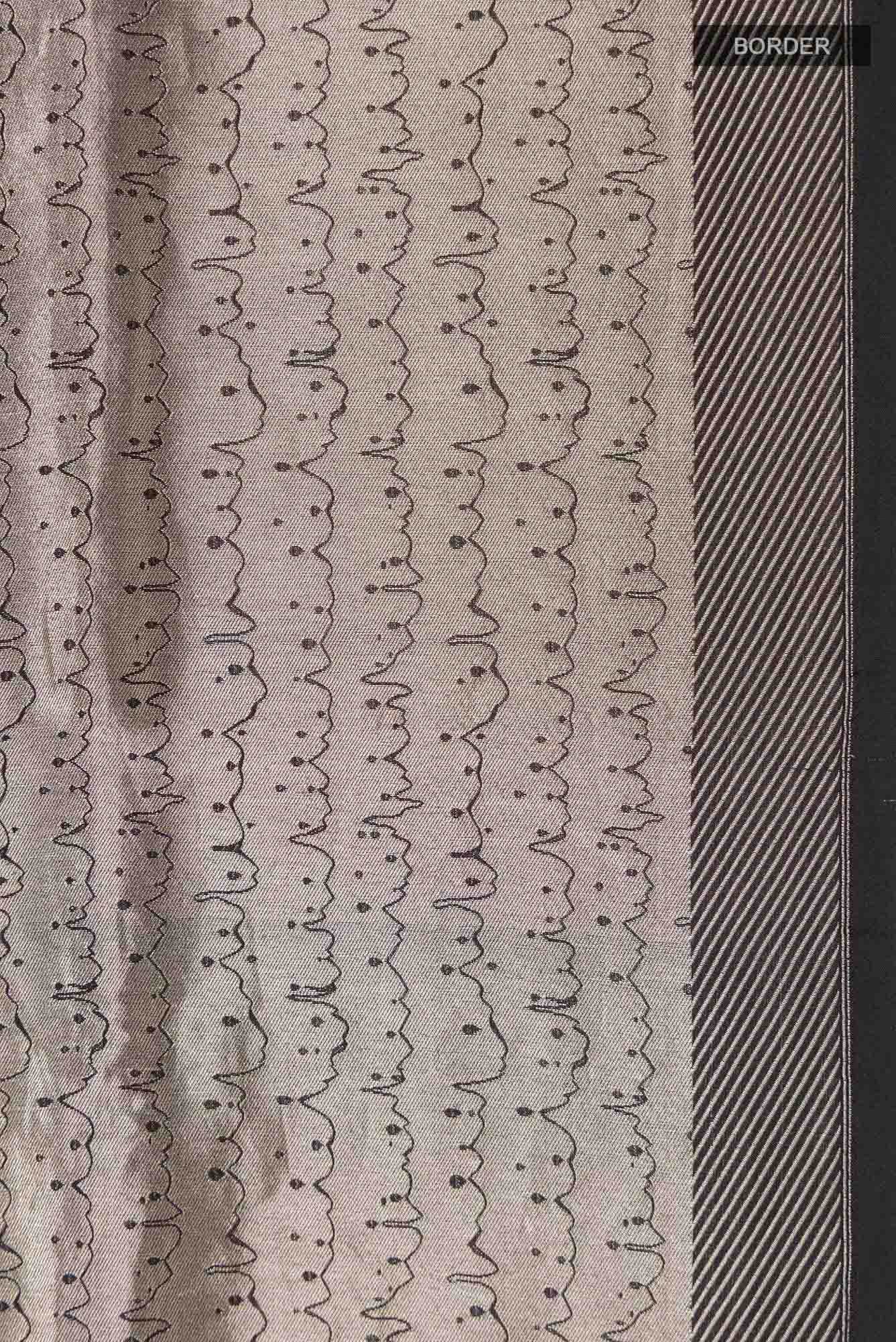 Molten-Black Banarasi Silk Saree