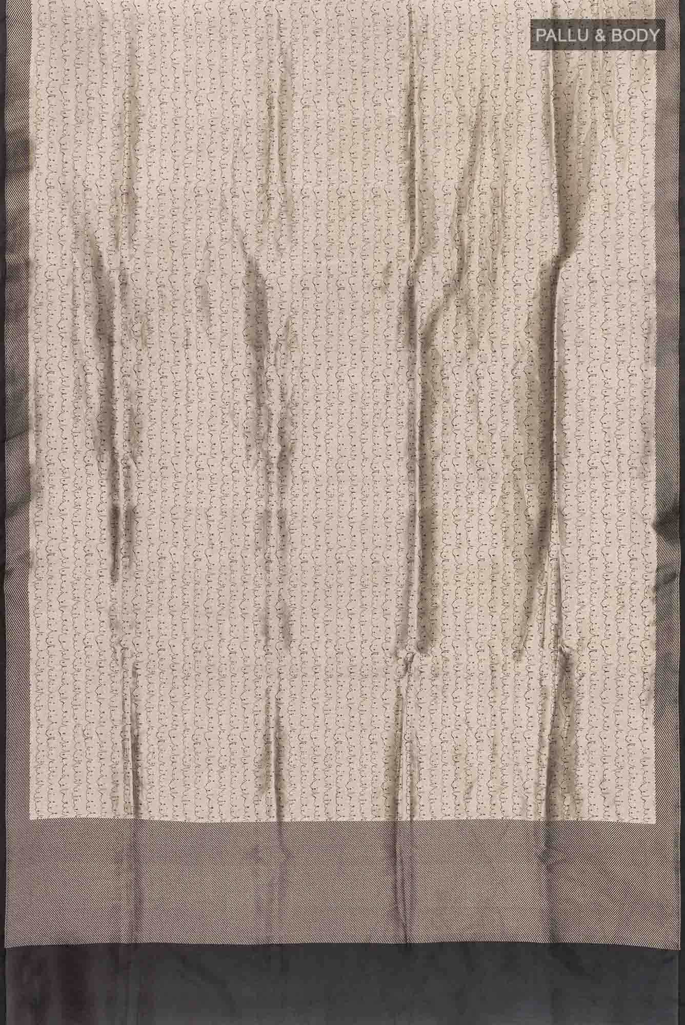 Molten-Black Banarasi Silk Saree