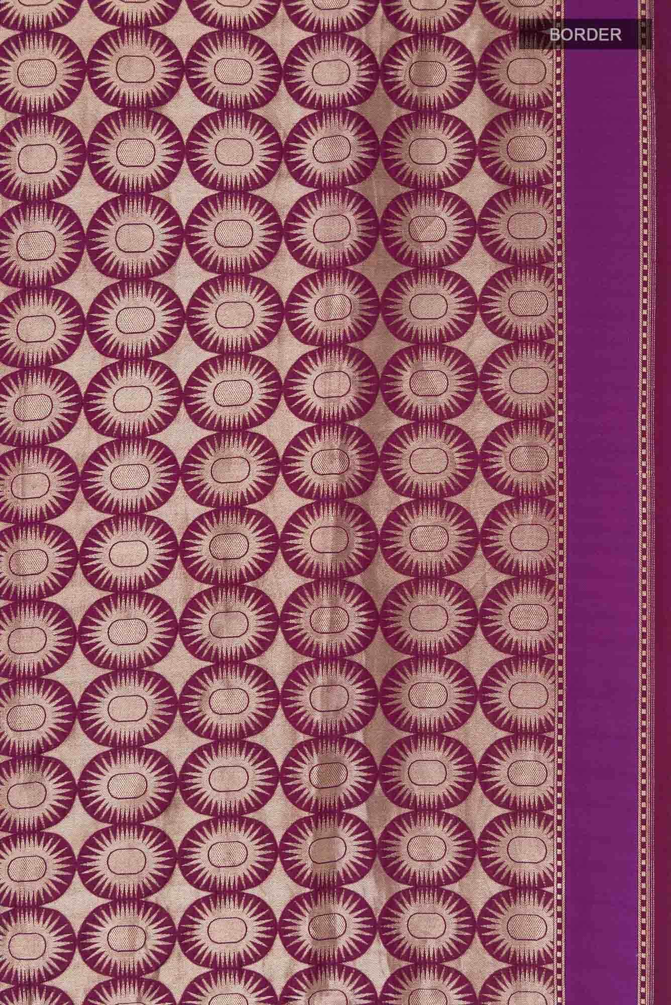 Shimmer Soleil-Magenta Banarasi Silk Saree