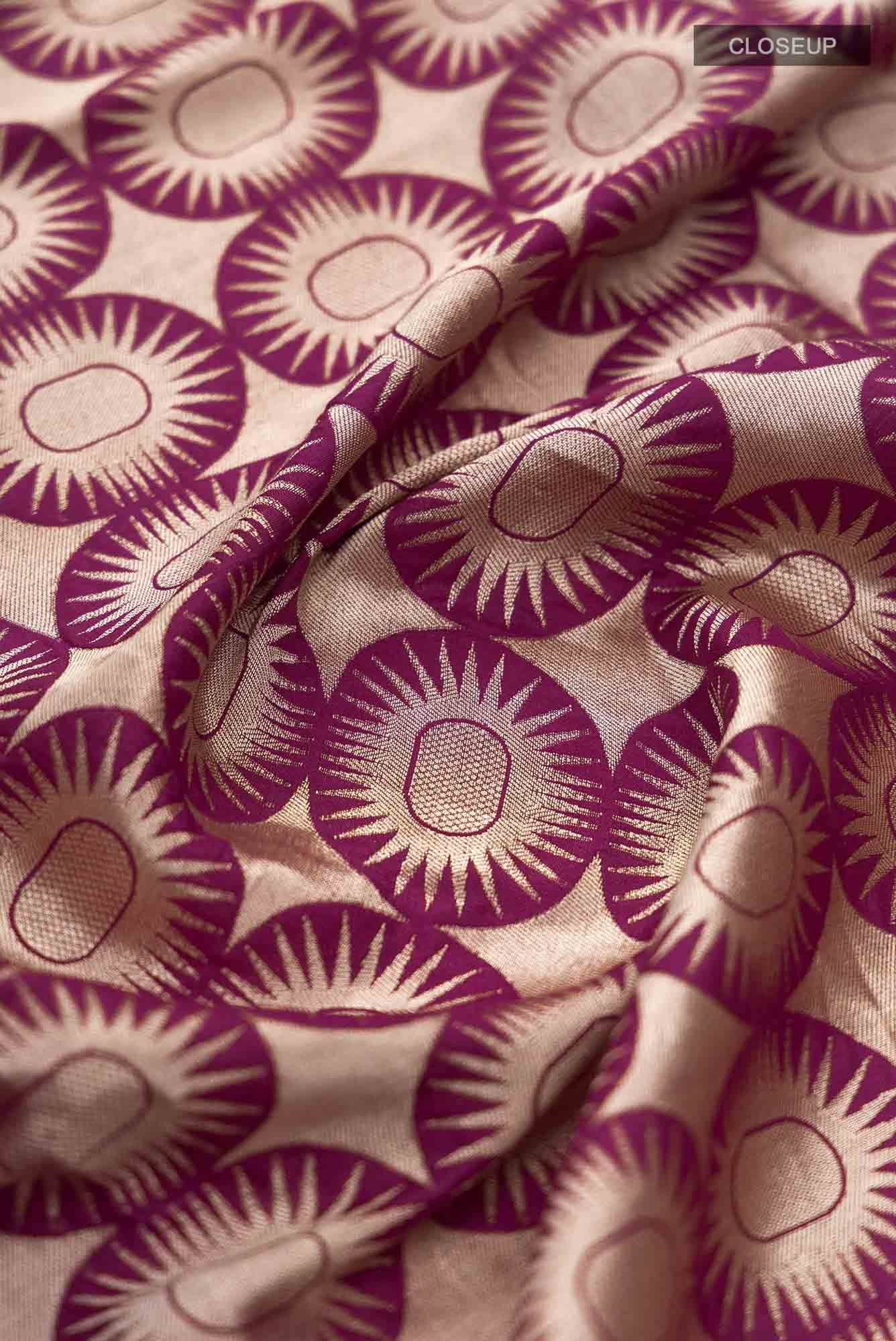 Shimmer Soleil-Magenta Banarasi Silk Saree