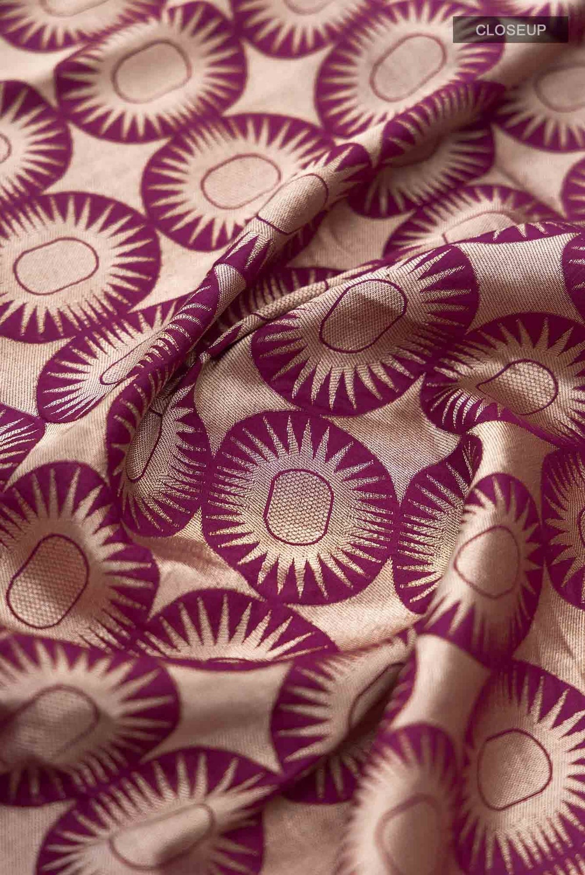 Shimmer Soleil-Magenta Banarasi Silk Saree