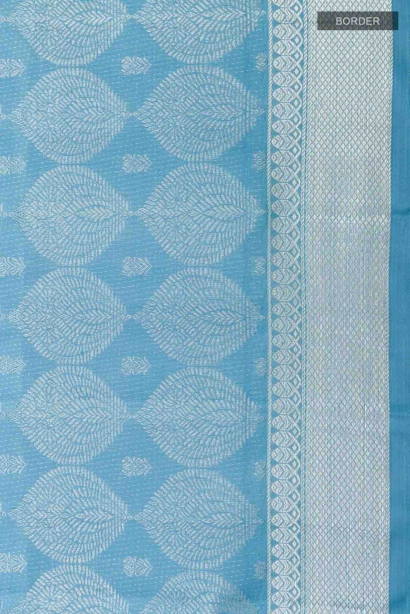 Light Blue Kanchipuram Silk Saree